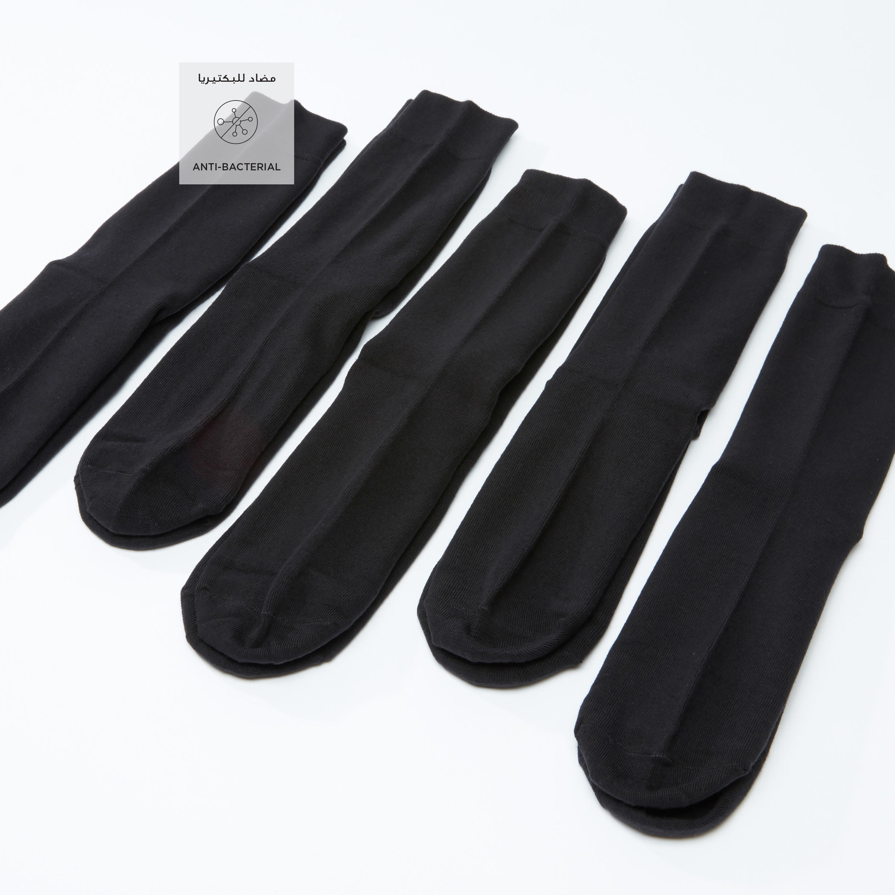 Set of 5 - Textured Crew Length Socks-men-socks-image-2