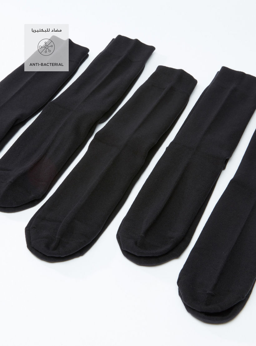 Set of 5 - Textured Crew Length Socks-men-socks-image-2