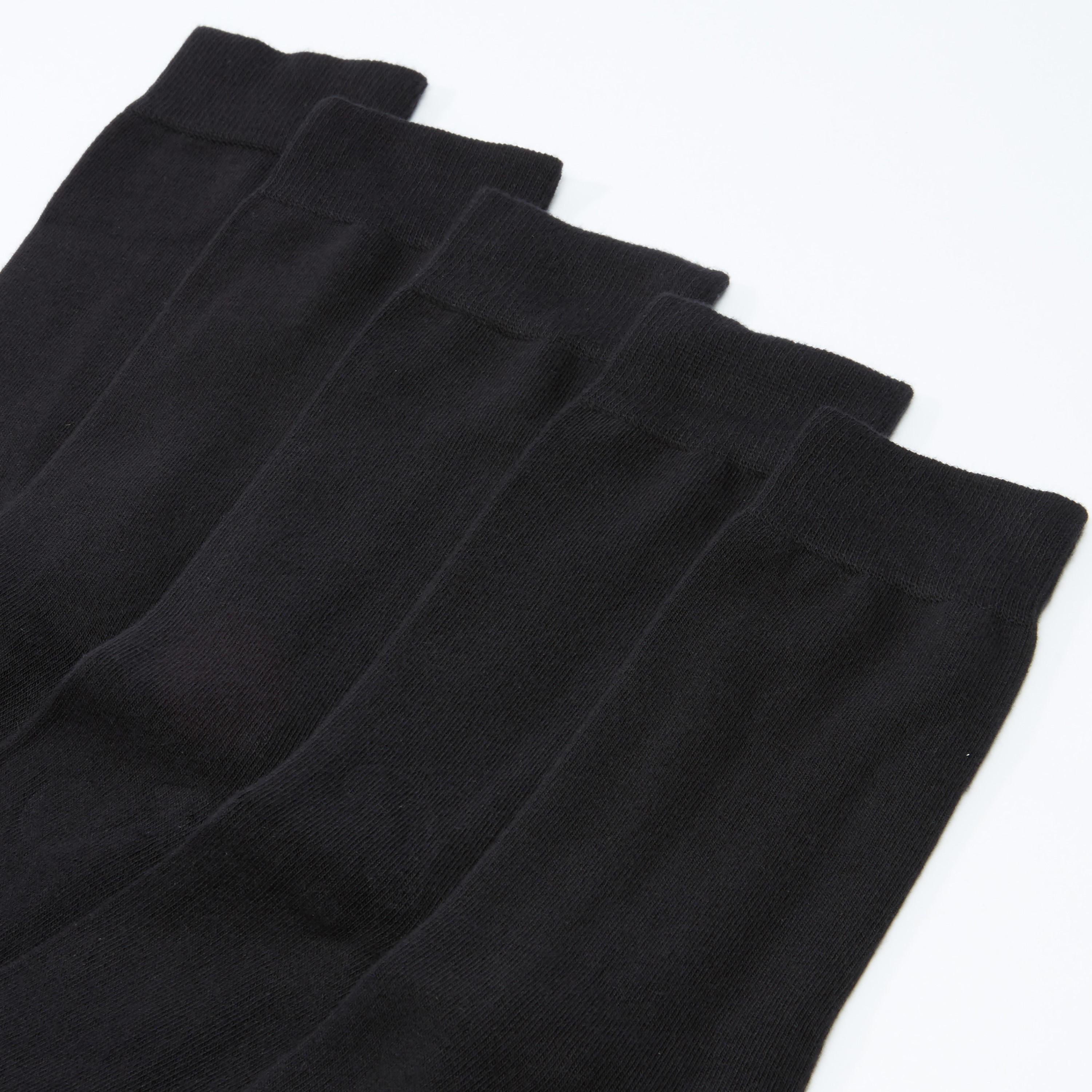 جوارب بارزة الملمس بطول متوسط - طقم من 5 أزواج-men-socks-image-1