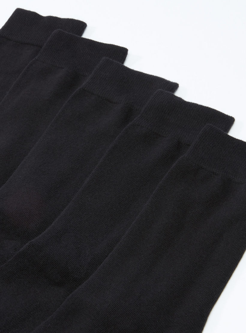 Set of 5 - Textured Crew Length Socks-men-socks-image-3