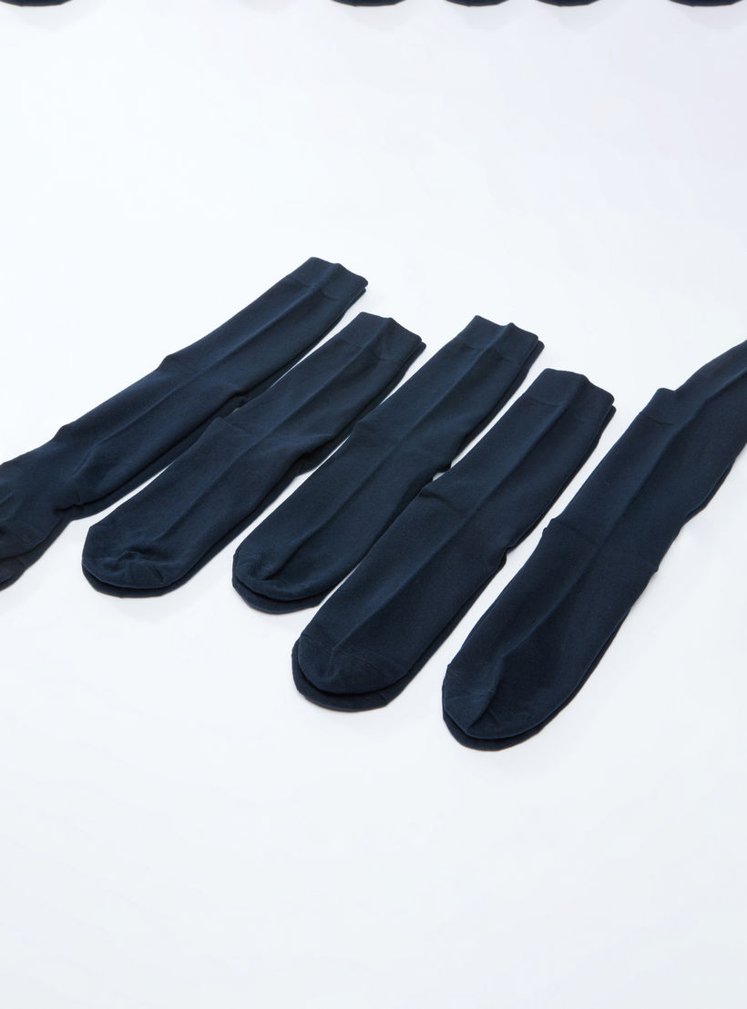 جوارب بطول ربلة الساق - طقم من 5 أزواج-men-socks-image-1