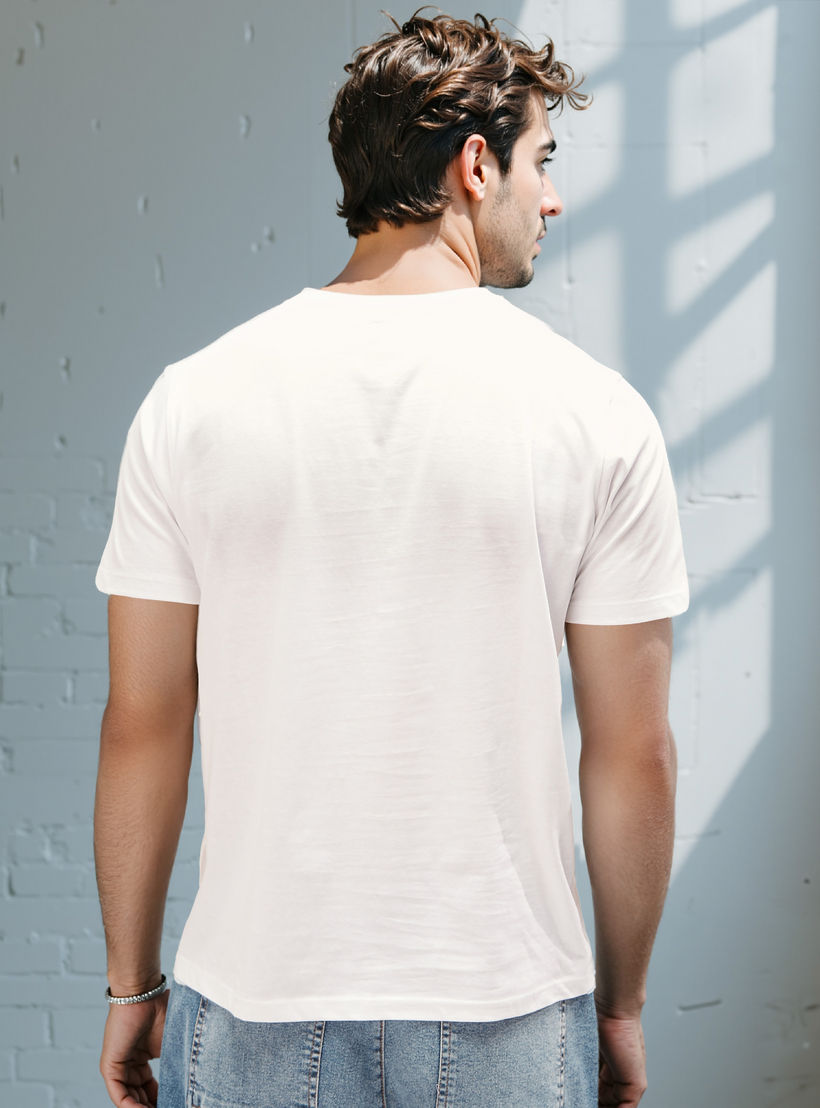 Plain Regular Fit Crew Neck T-shirt with Short Sleeves-men-clothing-tshirtsandpolos-tshirts-image-4