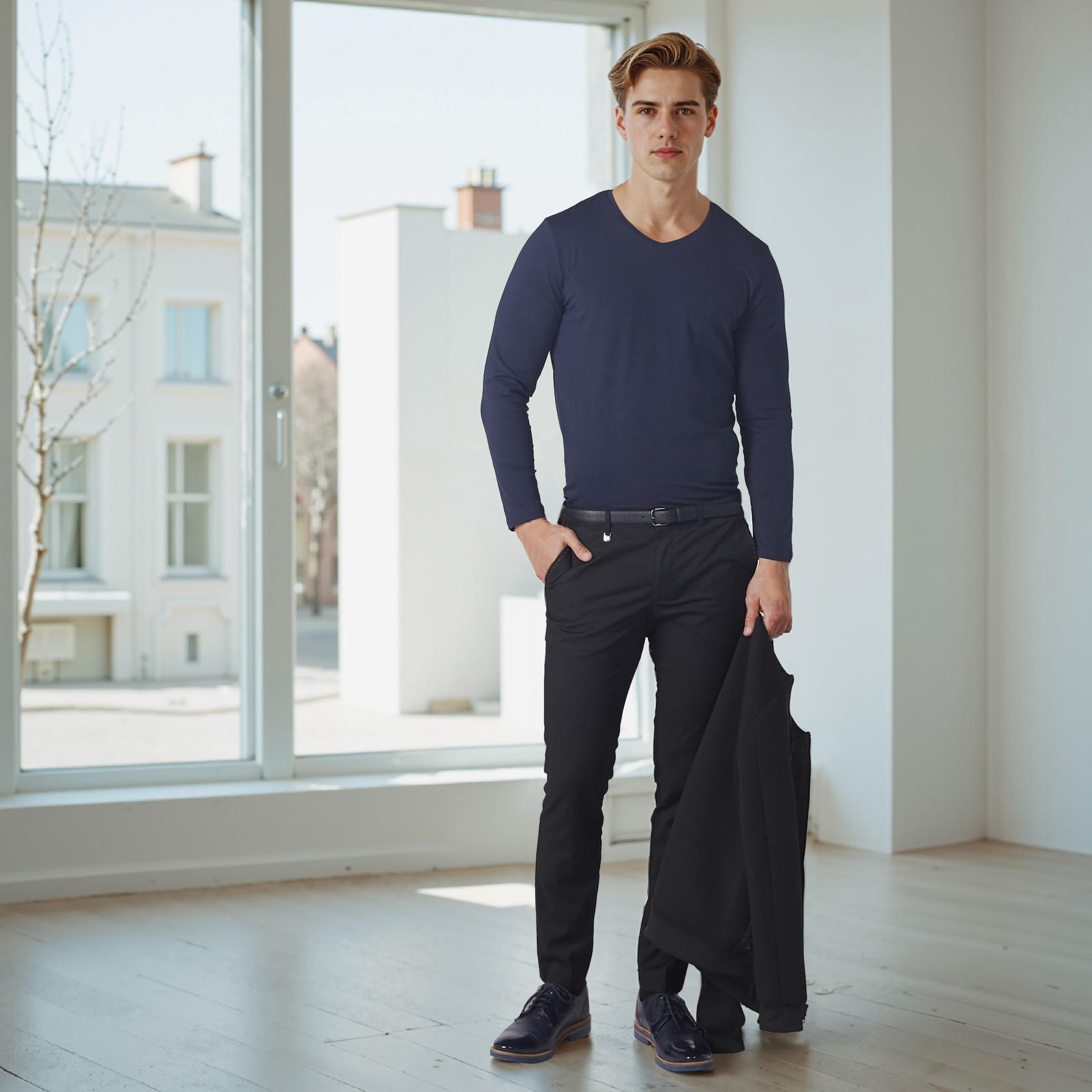 تيشيرت بياقة V وأكمام طويلة-men-clothing-tshirtsandpolos-tshirts-image-2