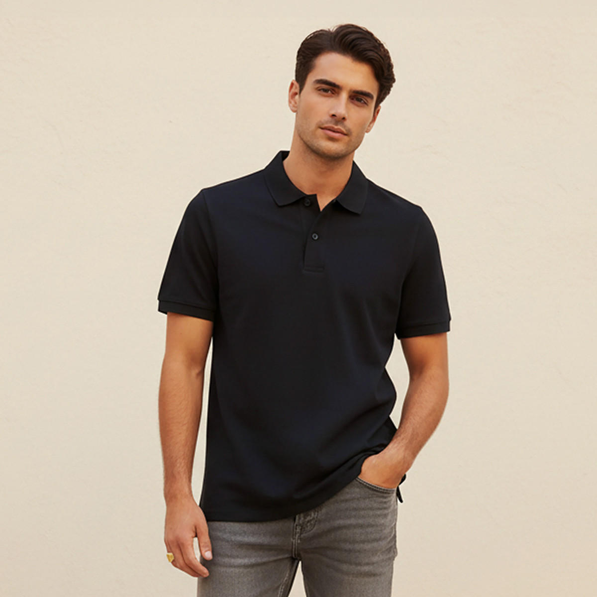 Polo T-shirt with Short Sleeves-men-clothing-tshirtsandpolos-polos-image-1