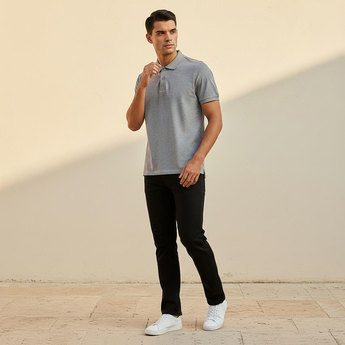 Polo T-shirt with Short Sleeves-men-clothing-tshirtsandpolos-polos-image-3
