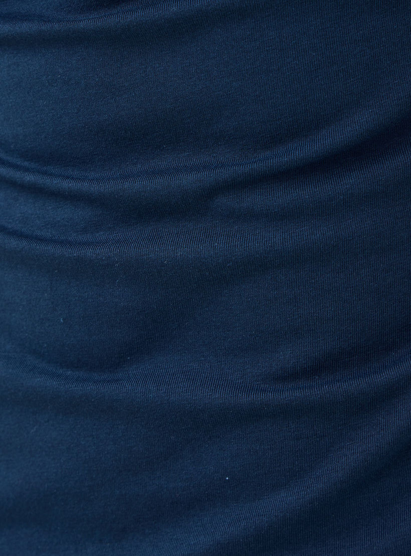 Plain Slim Fit Round Neck T-shirt with Short Sleeves-men-clothing-tshirtsandpolos-tshirts-image-5