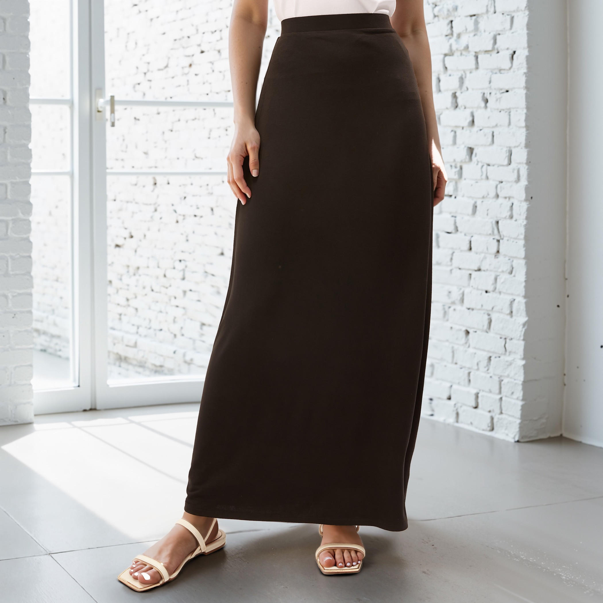 A-line Maxi Skirt with Flexi Comfort Elasticised Waistband-women-clothing-bottoms-skirts-image-5