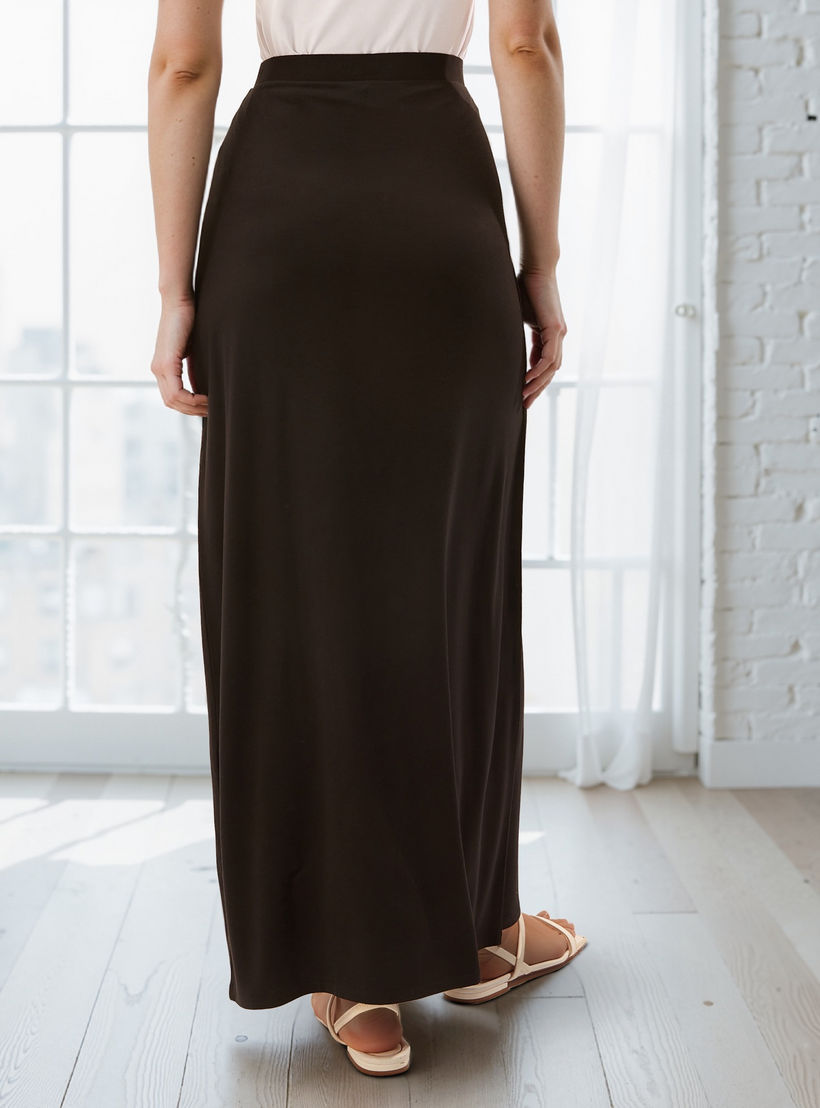 تنورة طويلة إيه لاين بخصر مطّاطي-women-clothing-bottoms-skirts-image-4