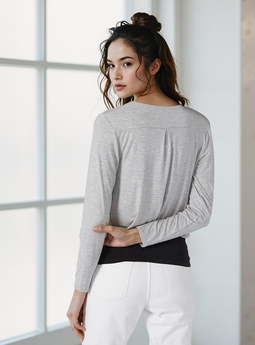 سترة ميلانج مفتوحة من الأمام بأكمام طويلة-women-winterwear-hoodiesandsweatshirts-sweatshirts-image-3