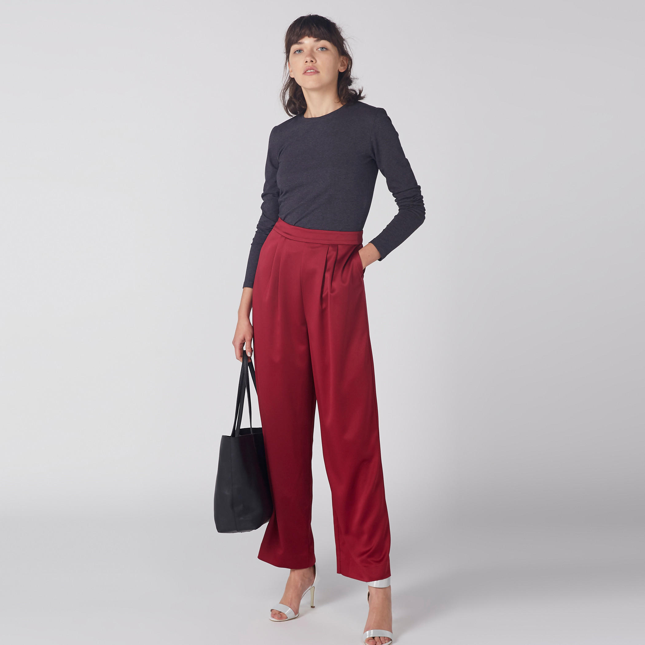 Round Neck T-Shirt with Long Sleeves-women-clothing-tshirts-image-1