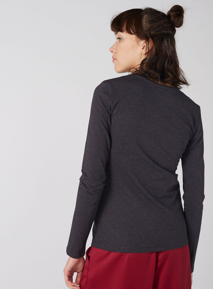 Round Neck T-Shirt with Long Sleeves-women-clothing-tshirts-image-3