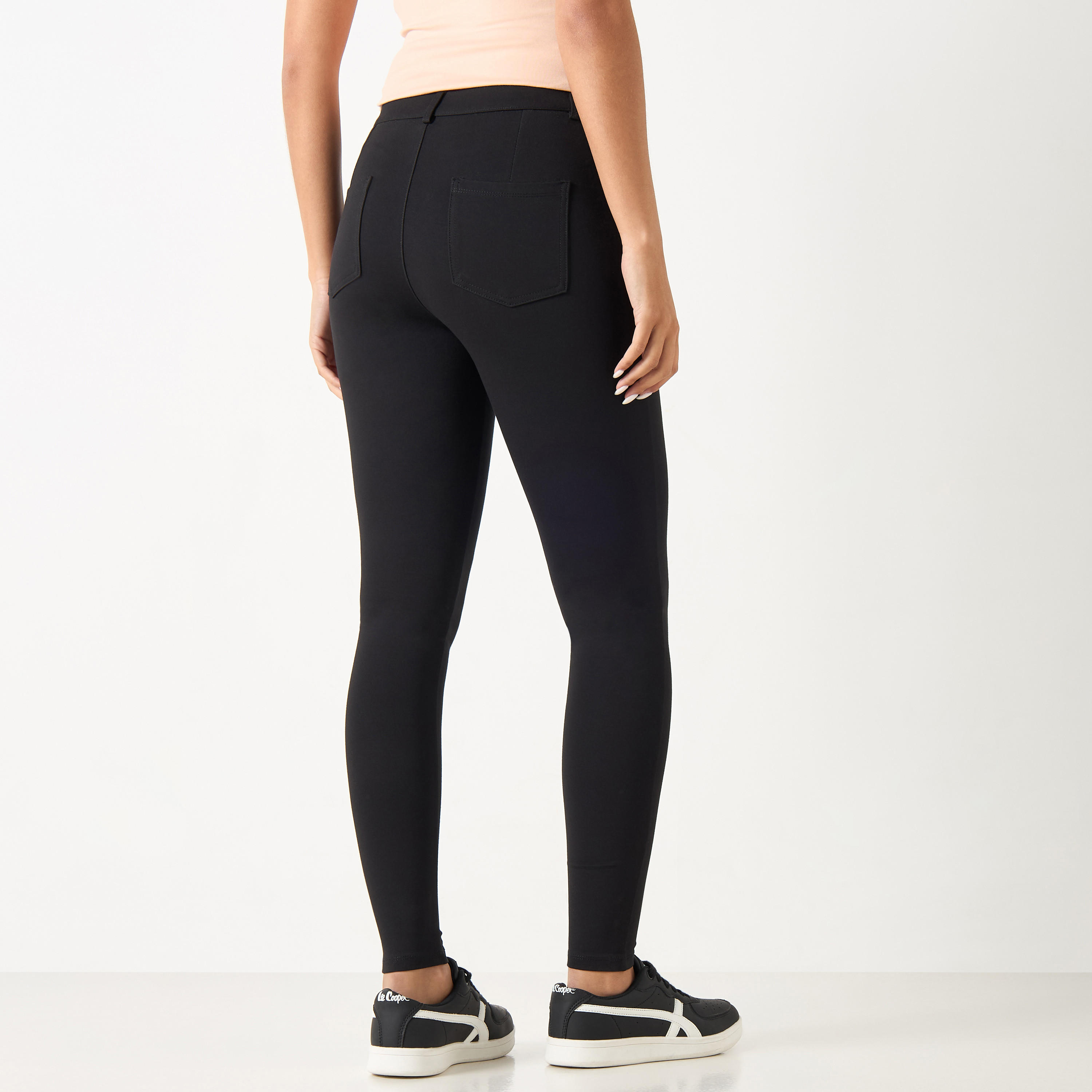 بنطلون تريقنز طويل بتفاصيل جيوب وحلقات حزام-women-clothing-bottoms-leggings-image-3