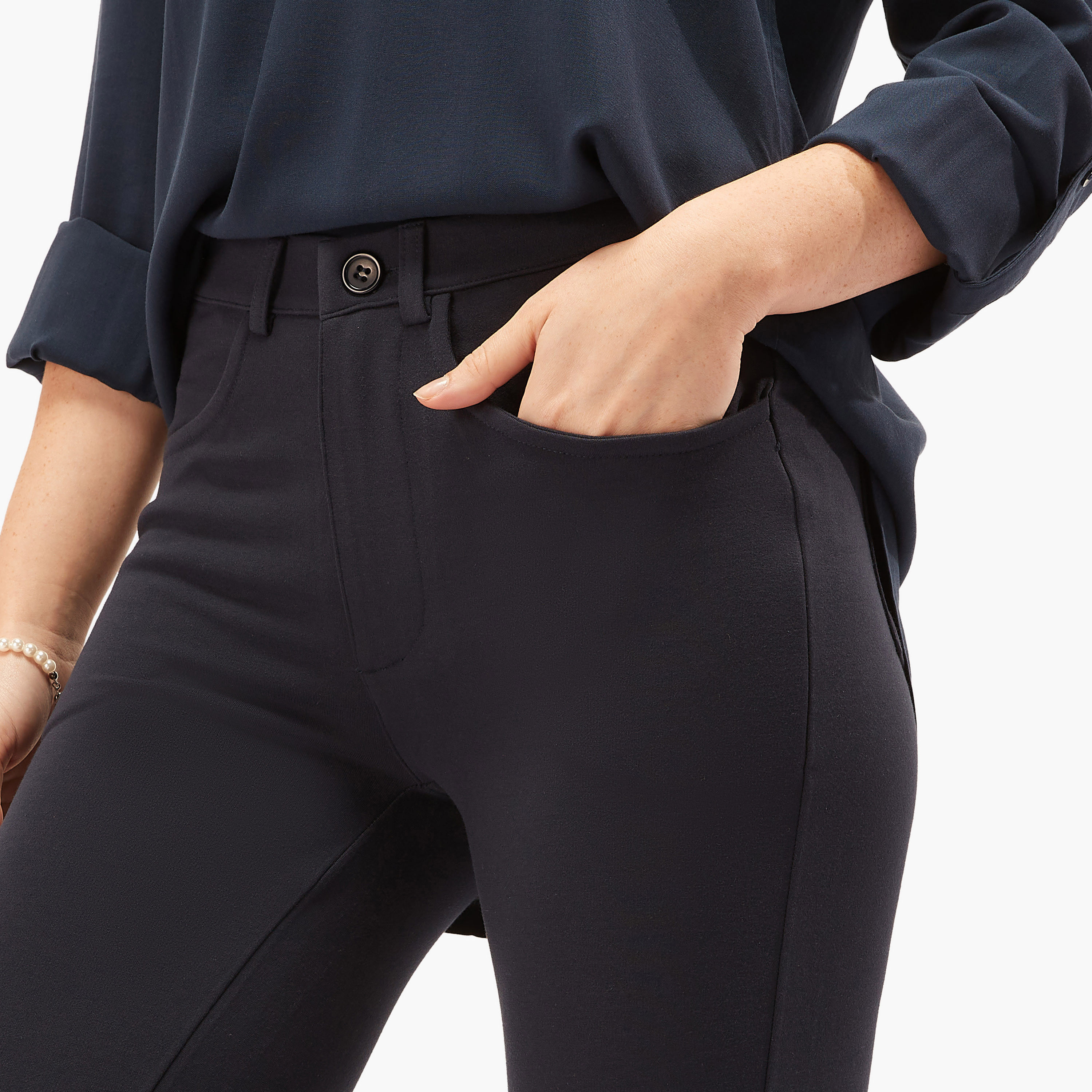 بنطلون تريقنز طويل بتفاصيل جيوب وحلقات حزام-women-clothing-bottoms-leggings-image-12
