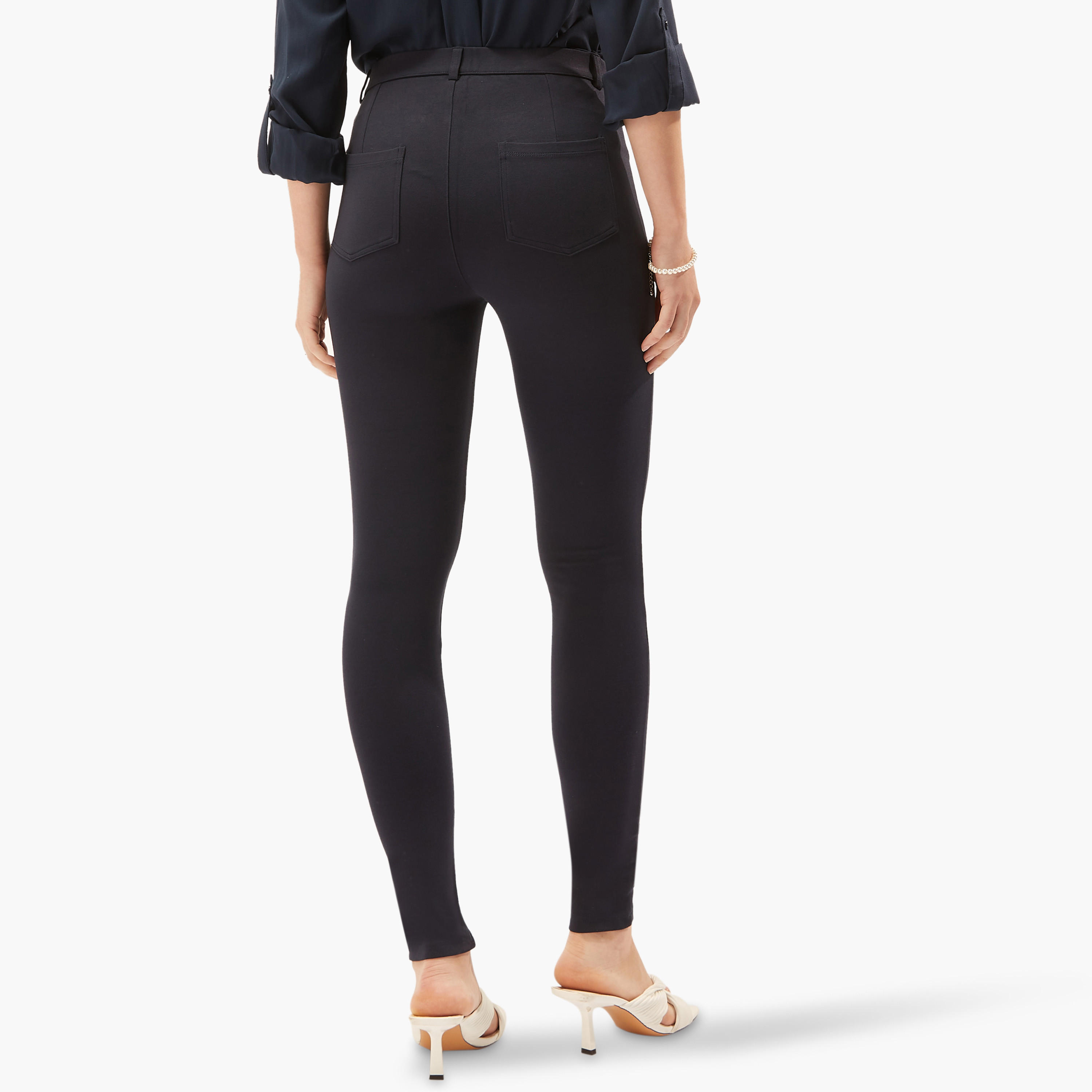 بنطلون تريقنز طويل بتفاصيل جيوب وحلقات حزام-women-clothing-bottoms-leggings-image-13