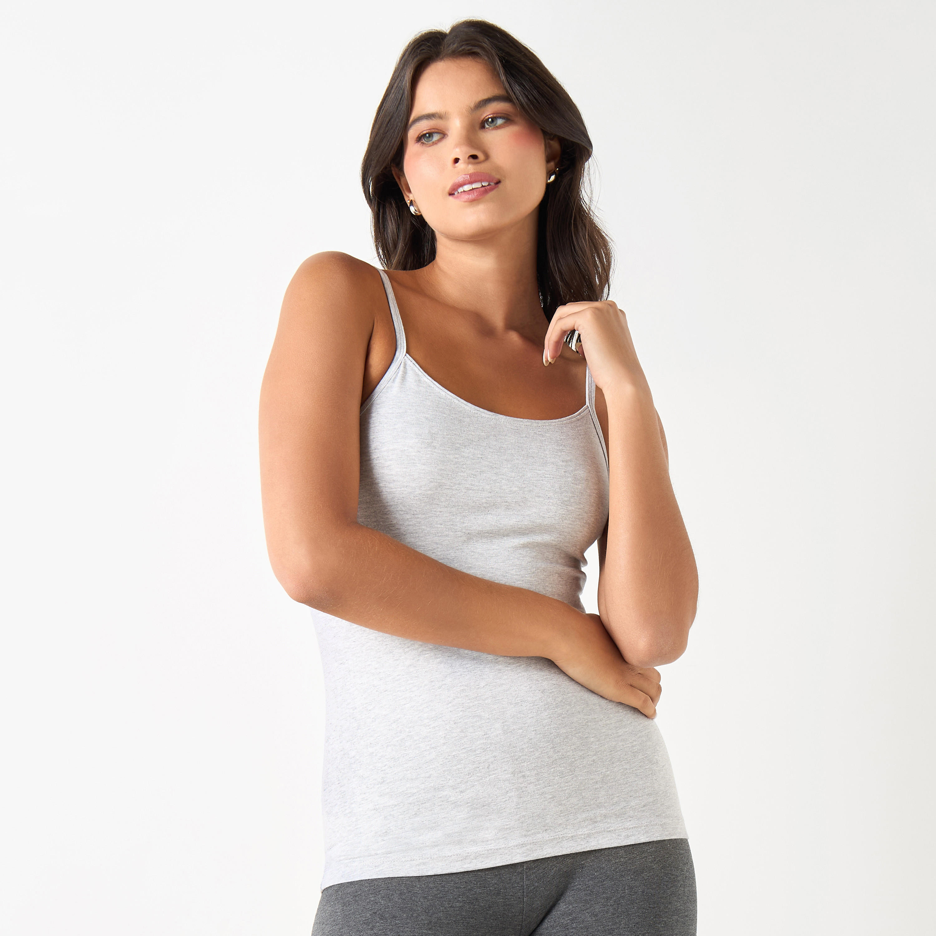 Regular-Fit Antibacterial Cotton Camisole-women-clothing-tshirts-image-1