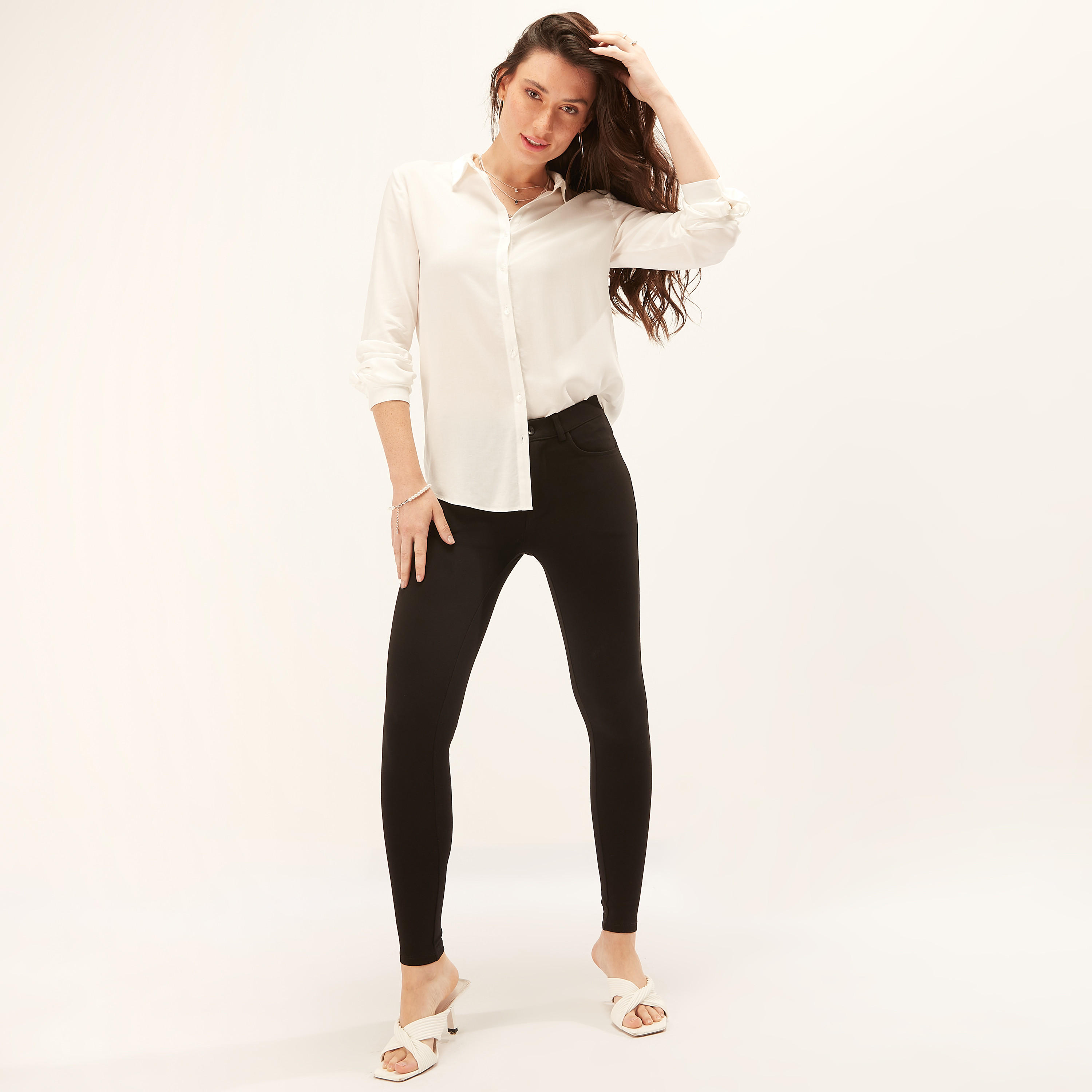 قميص بياقة عاديّة وأكمام طويلة-women-clothing-shirtsandblouses-shirts-image-5