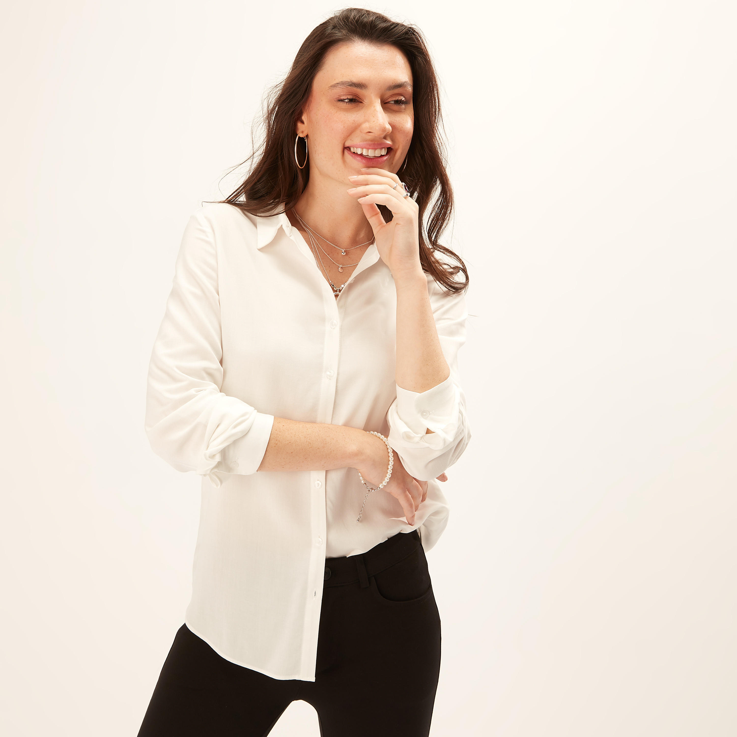 قميص بياقة عاديّة وأكمام طويلة-women-clothing-shirtsandblouses-shirts-image-4