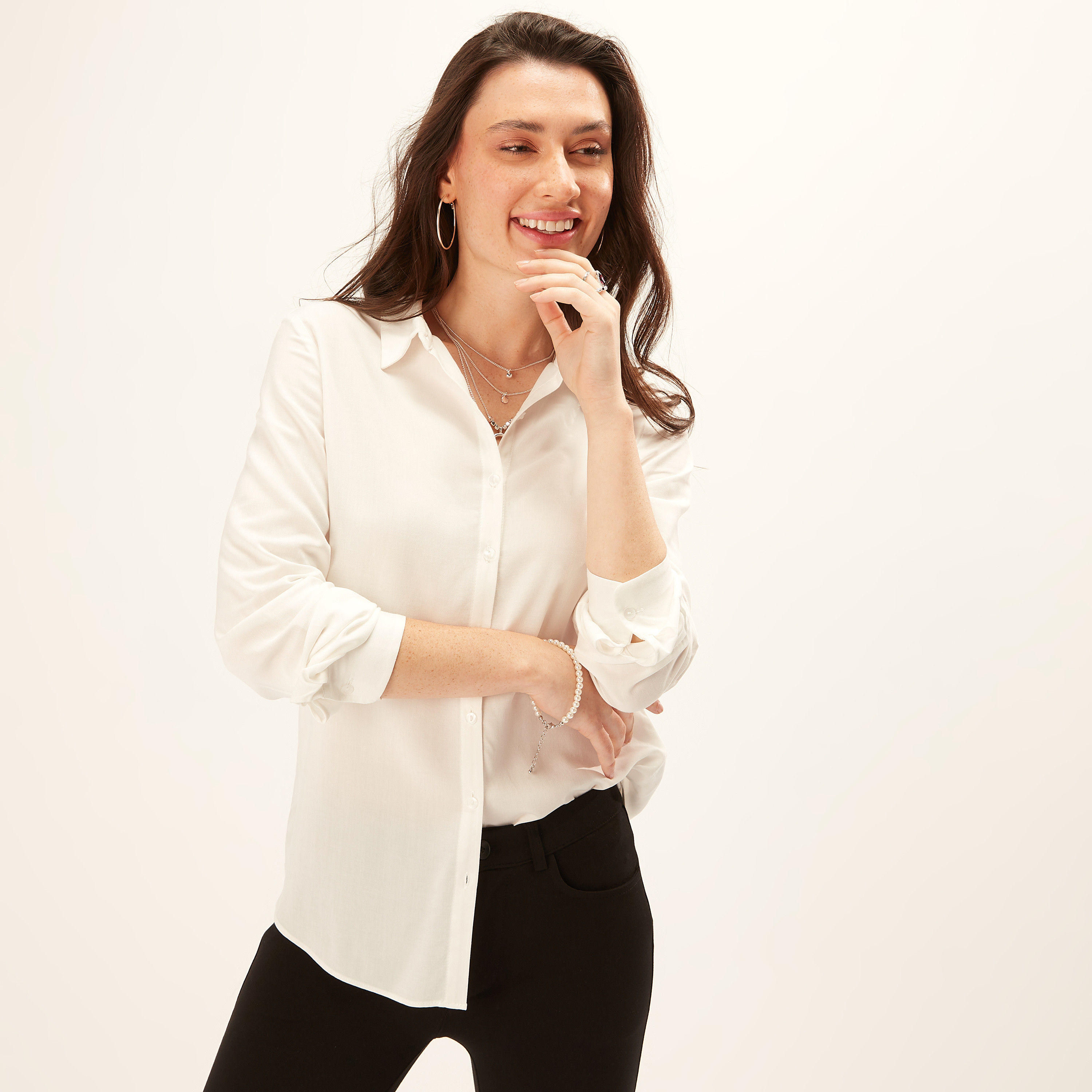 قميص بياقة عاديّة وأكمام طويلة-women-clothing-shirtsandblouses-shirts-image-4