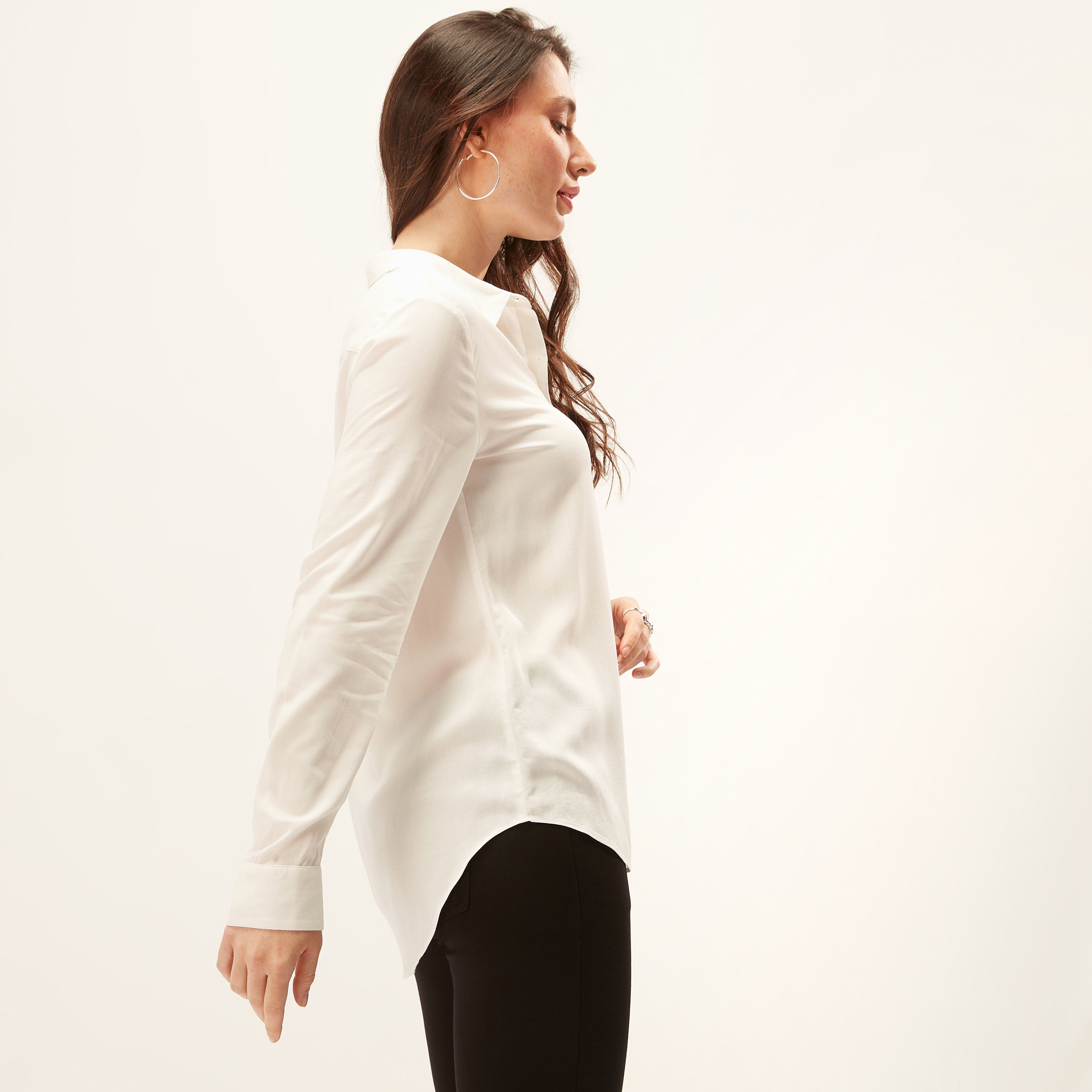 قميص بياقة عاديّة وأكمام طويلة-women-clothing-shirtsandblouses-shirts-image-1