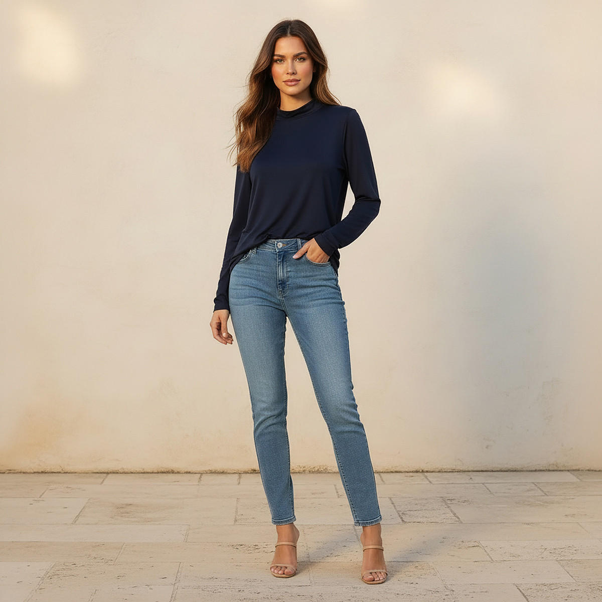 Slim Fit UltraStretch T-shirt with Long Sleeves-women-clothing-tshirts-image-3