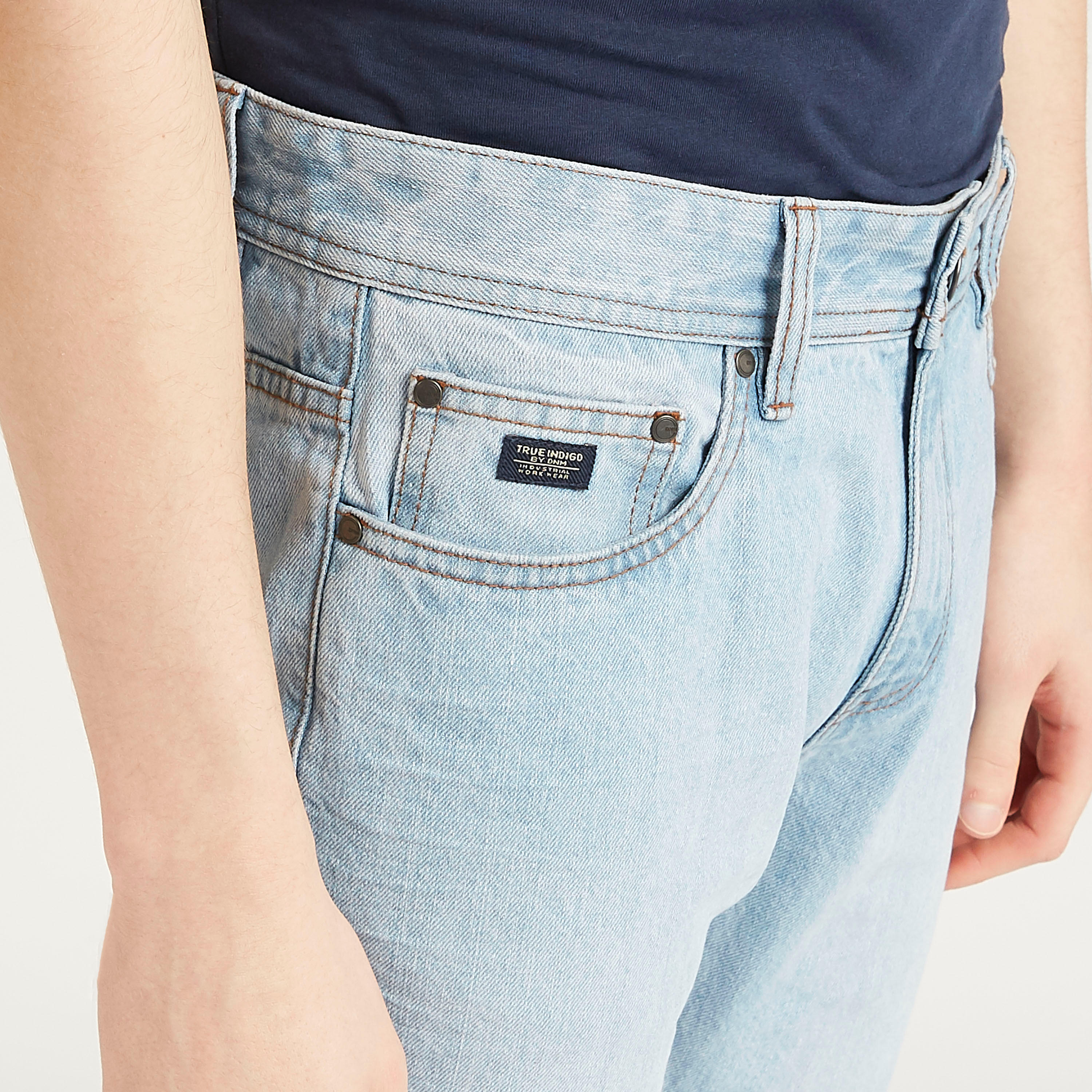بنطلون جينز طويل بتفاصيل جيوب وحلقات للحزام-men-clothing-bottoms-jeans-image-3