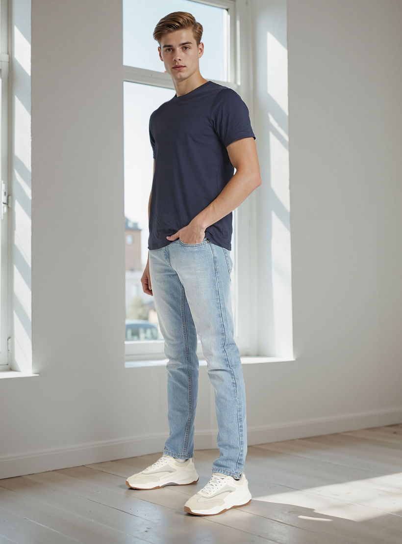 بنطلون جينز بتفاصيل جيوب وعراوي-men-clothing-bottoms-jeans-image-2