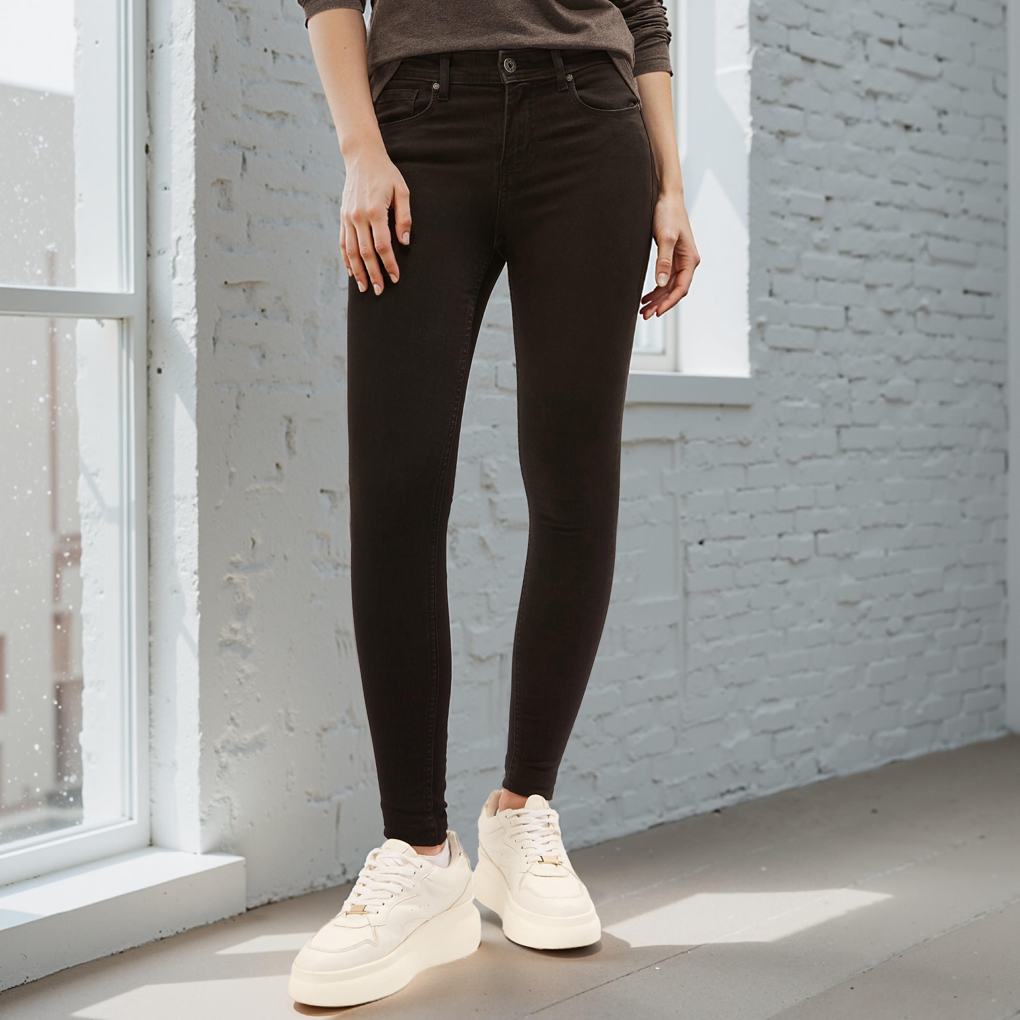 Full Length Jeans with Pocket Detail and Belt Loops-women-clothing-bottoms-jeans-image-1