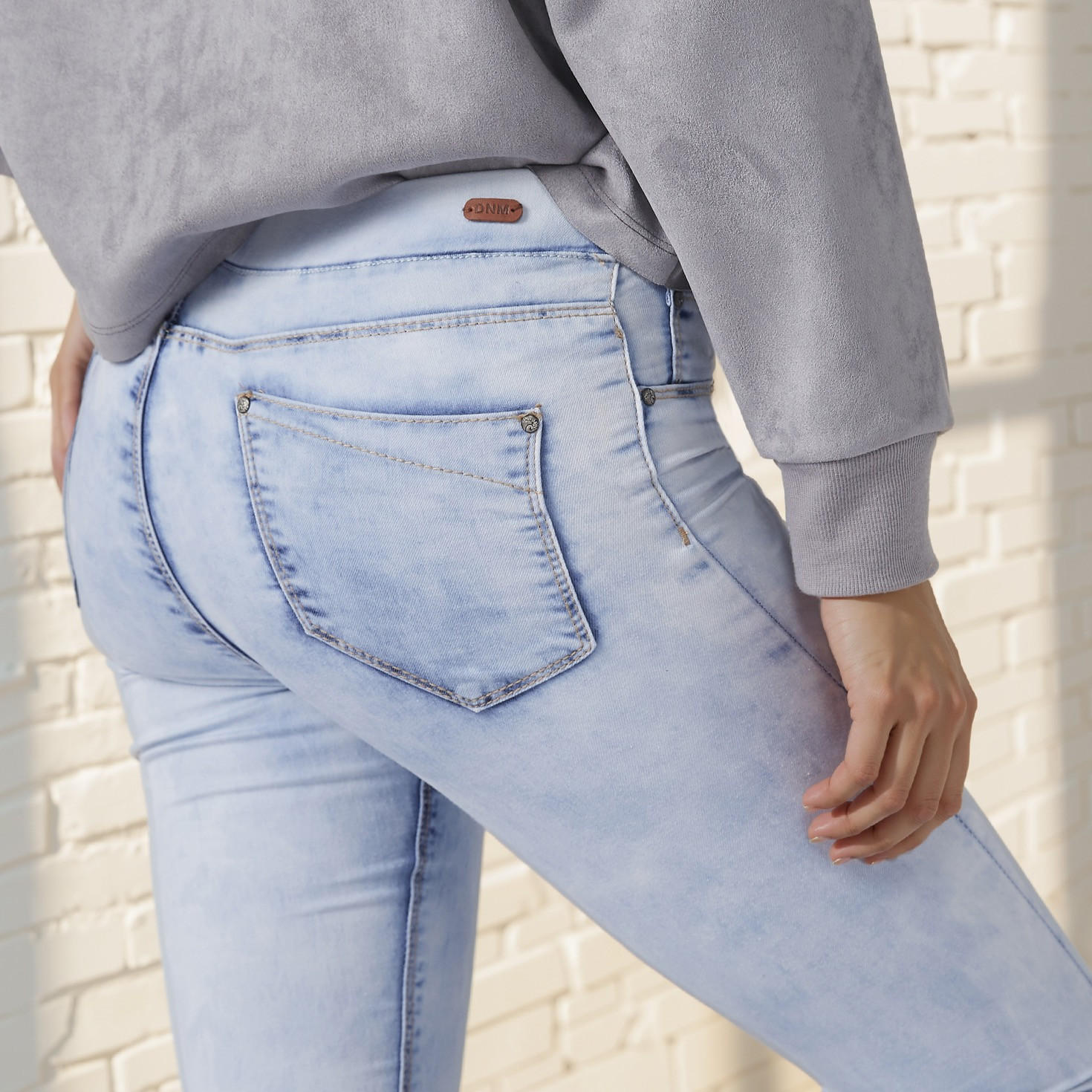 Full Length Jeggings with Elasticised Waistband and Pocket Detail-women-clothing-bottoms-leggings-image-4