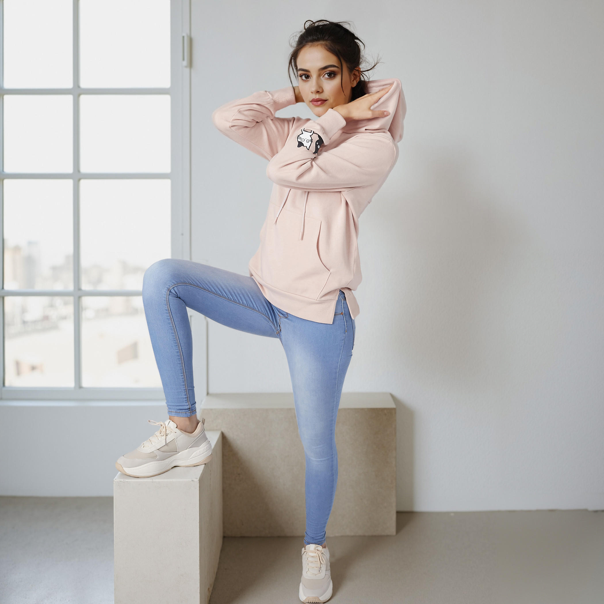 Full Length Jeggings with Elasticised Waistband and Pocket Detail-women-clothing-bottoms-leggings-image-1