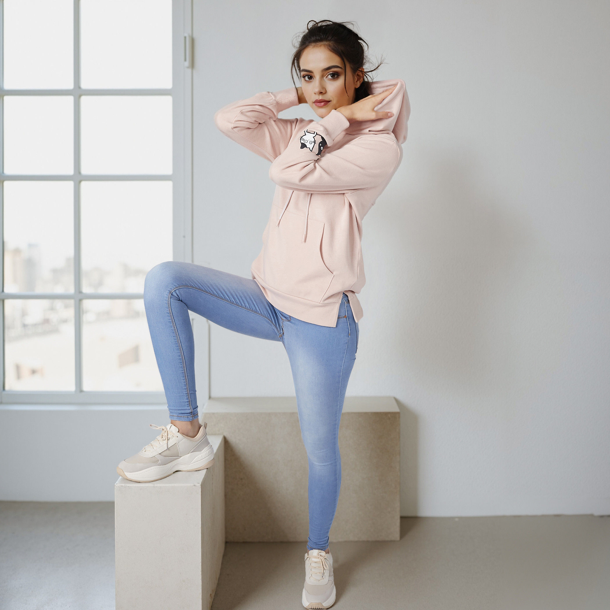 Full Length Jeggings with Elasticised Waistband and Pocket Detail-women-clothing-bottoms-leggings-image-1