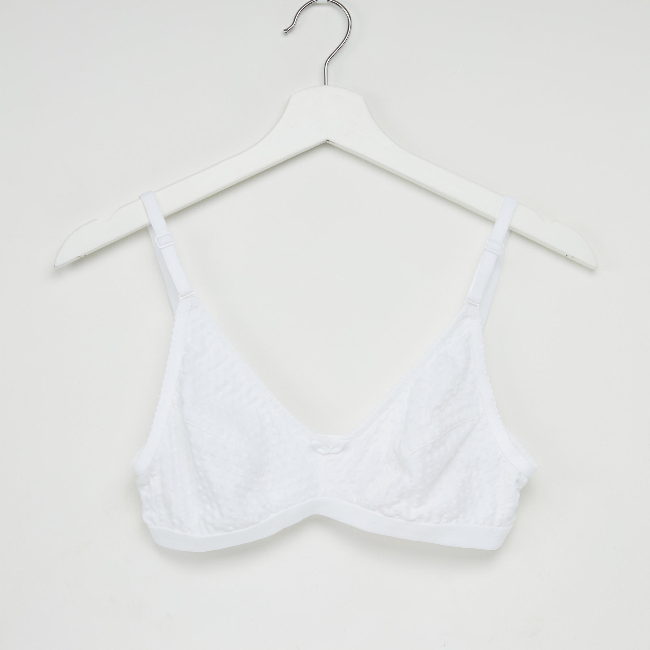 صدرية دعم بتفاصيل دانتيل وحمّالات قابلة للتعديل-women-clothing-lingerie-bras-image-1
