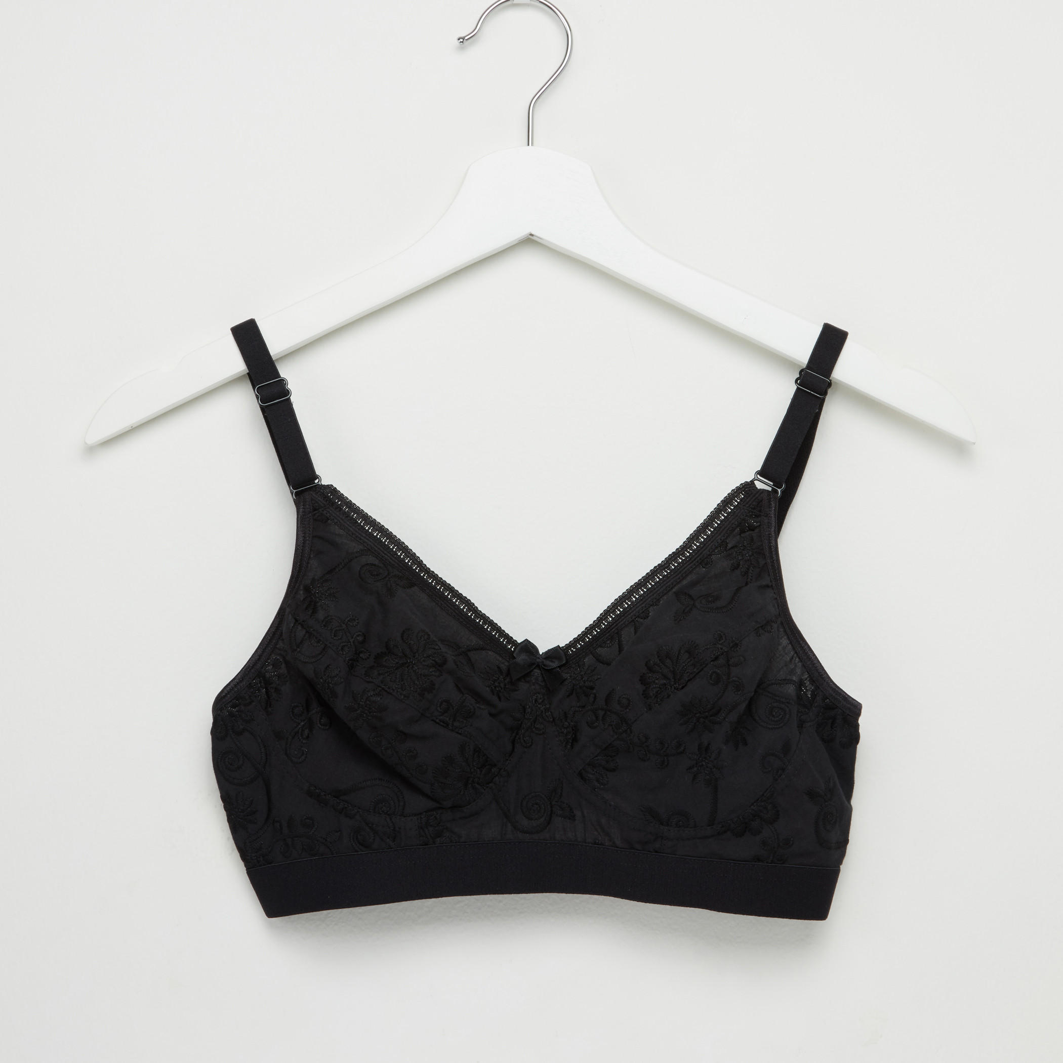 صدريّة دعم بتفاصيل دانتيل ومشبك إغلاق-women-clothing-lingerie-bras-image-1