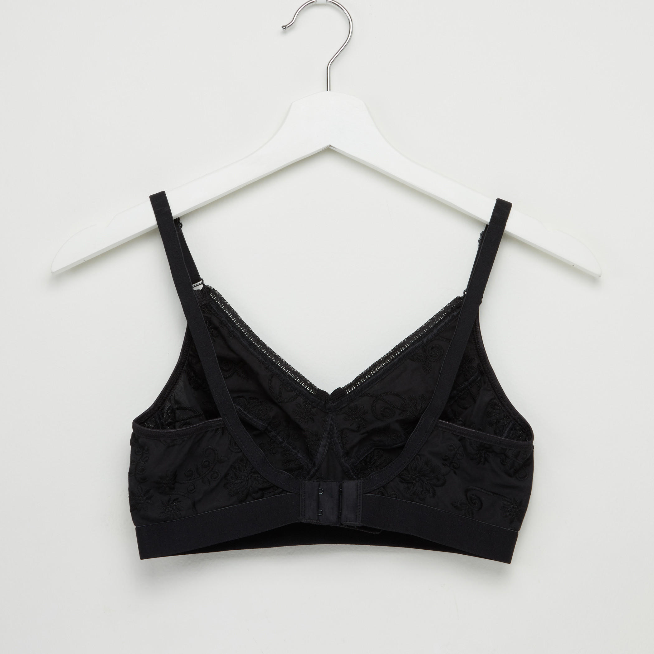 صدريّة دعم بتفاصيل دانتيل ومشبك إغلاق-women-clothing-lingerie-bras-image-2