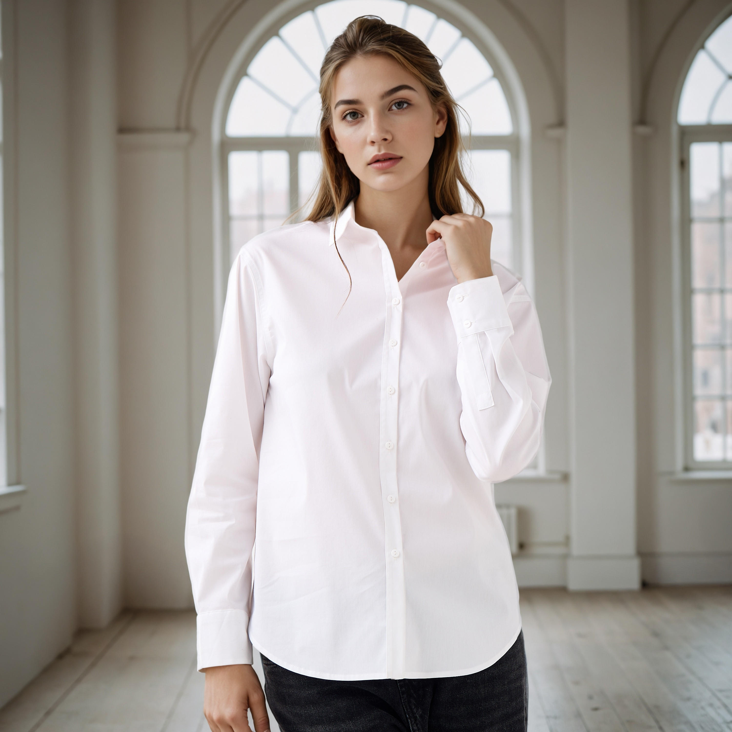 قميص بأكمام طويلة وأزرار-women-clothing-shirtsandblouses-shirts-image-5