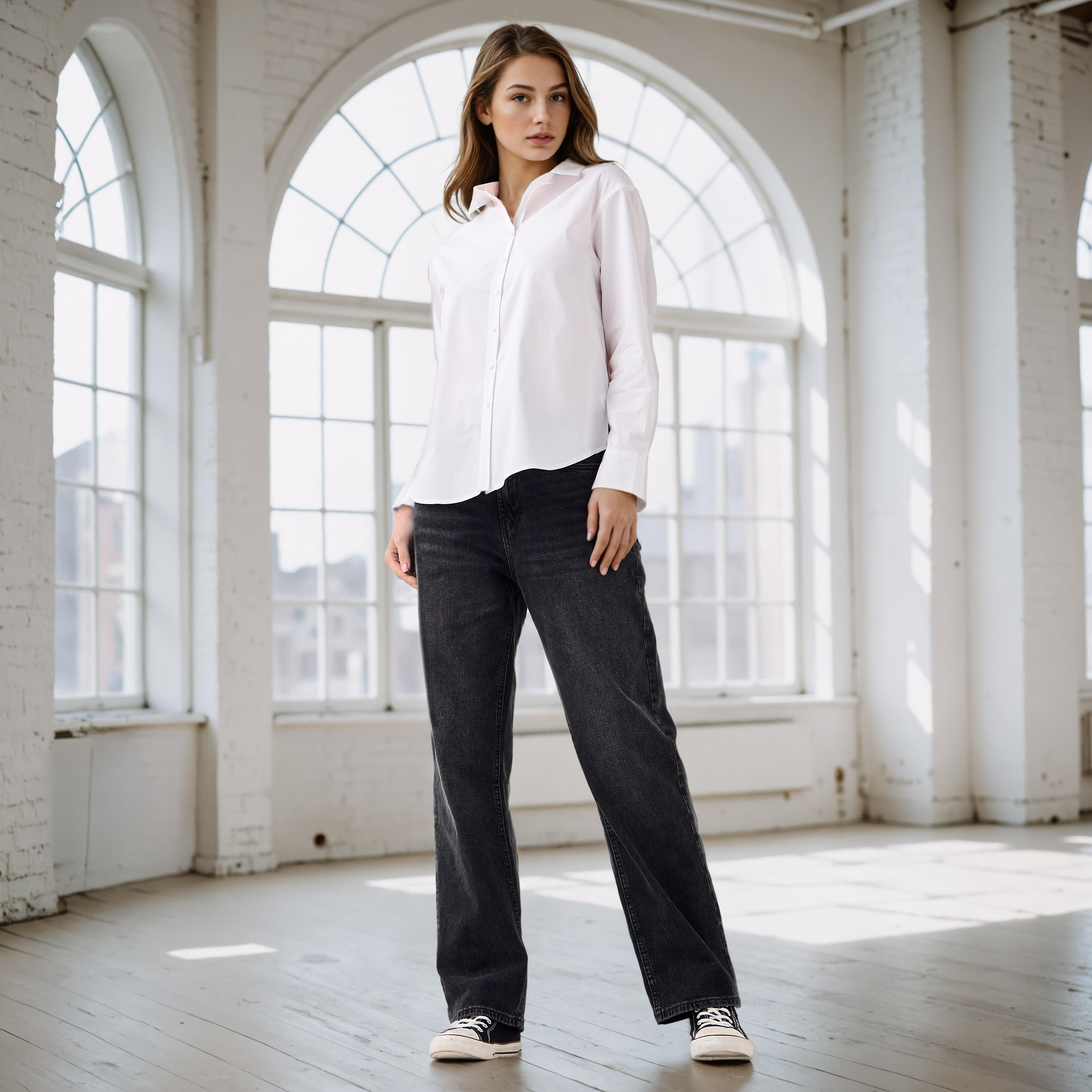 Long Sleeves Shirt with Complete Placket-women-clothing-shirtsandblouses-shirts-image-2