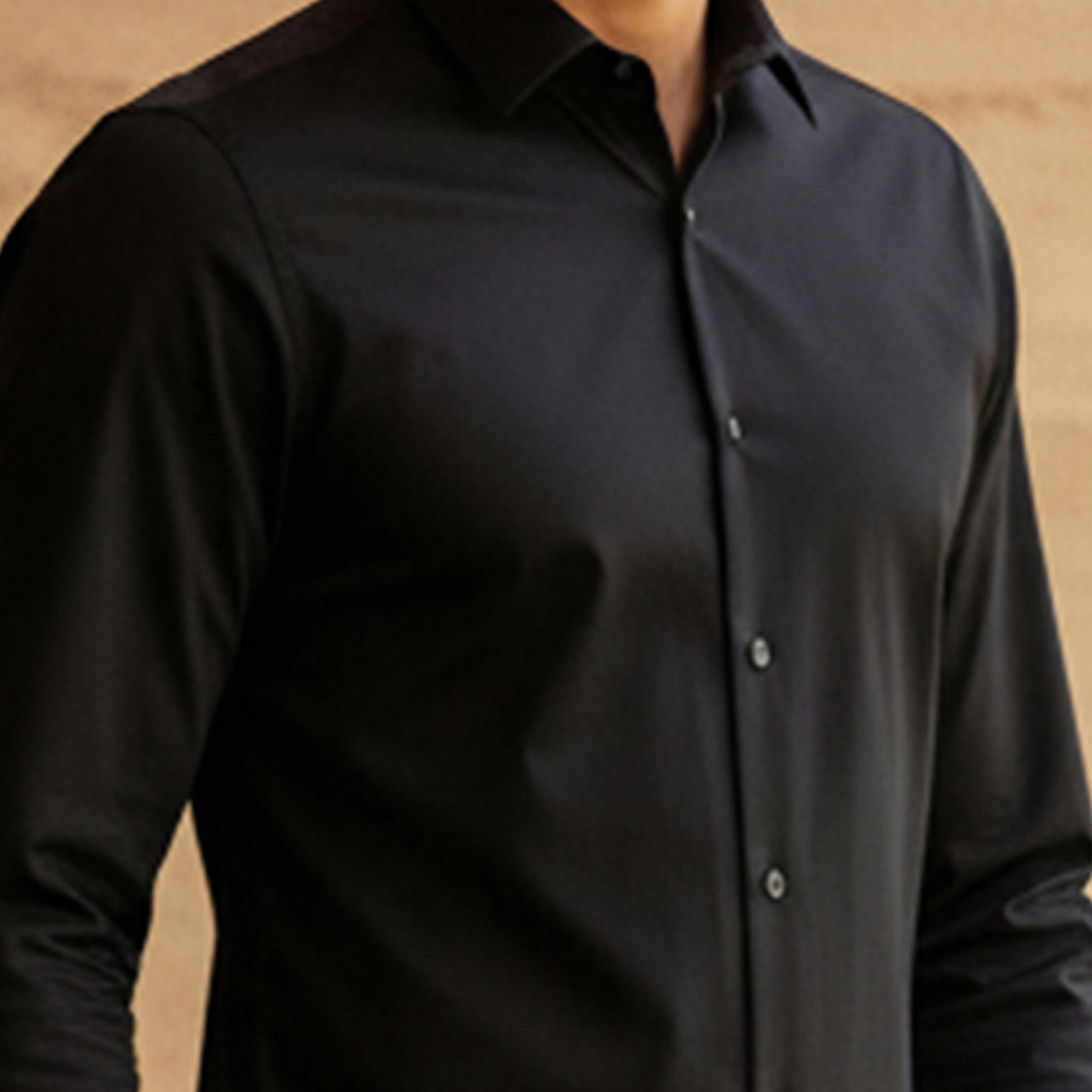 قميص بقصّة عادية وياقة عريضة وأكمام طويلة للرجال-men-clothing-shirts-image-1
