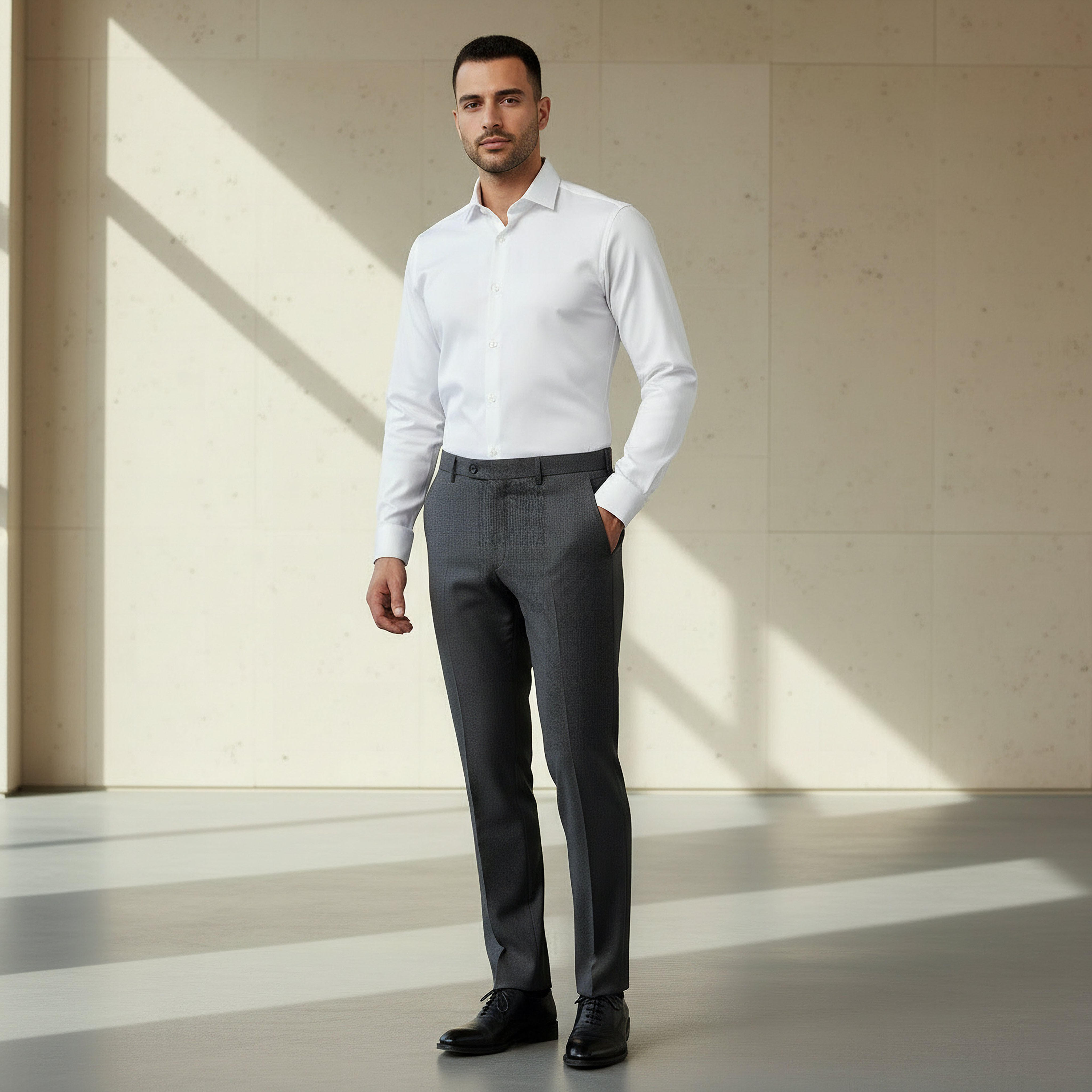 قميص بقصّة عادية وياقة عريضة وأكمام طويلة للرجال-men-clothing-shirts-image-2