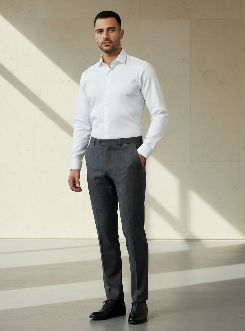 Men Regular Fit Spread Collar Long Sleeves Shirt-men-clothing-shirts-image-2