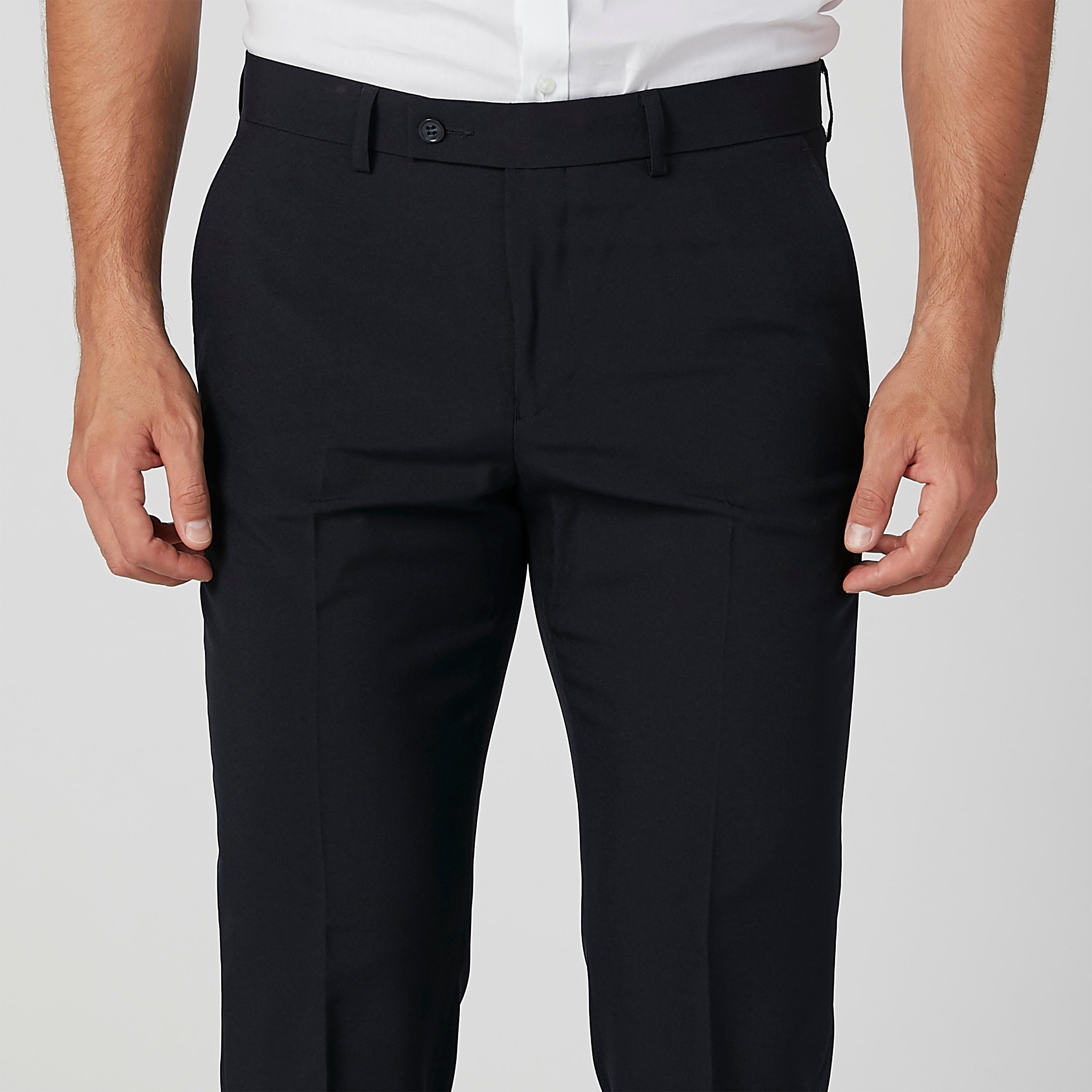 بنطال رسمي طويل سادة بجيوب وحلقات للحزام-men-clothing-bottoms-trousersandchinos-trousers-image-4