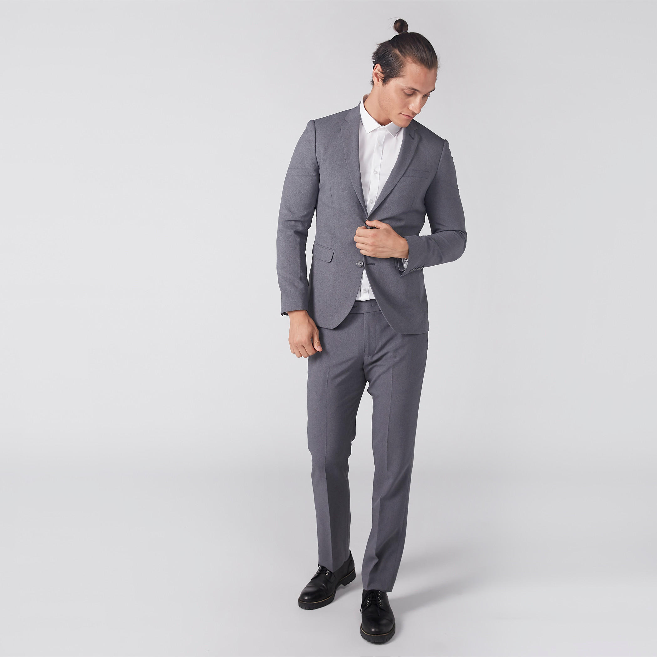بنطال بارز الملمس بزر إغلاق وجيوب-men-clothing-bottoms-trousersandchinos-trousers-image-2