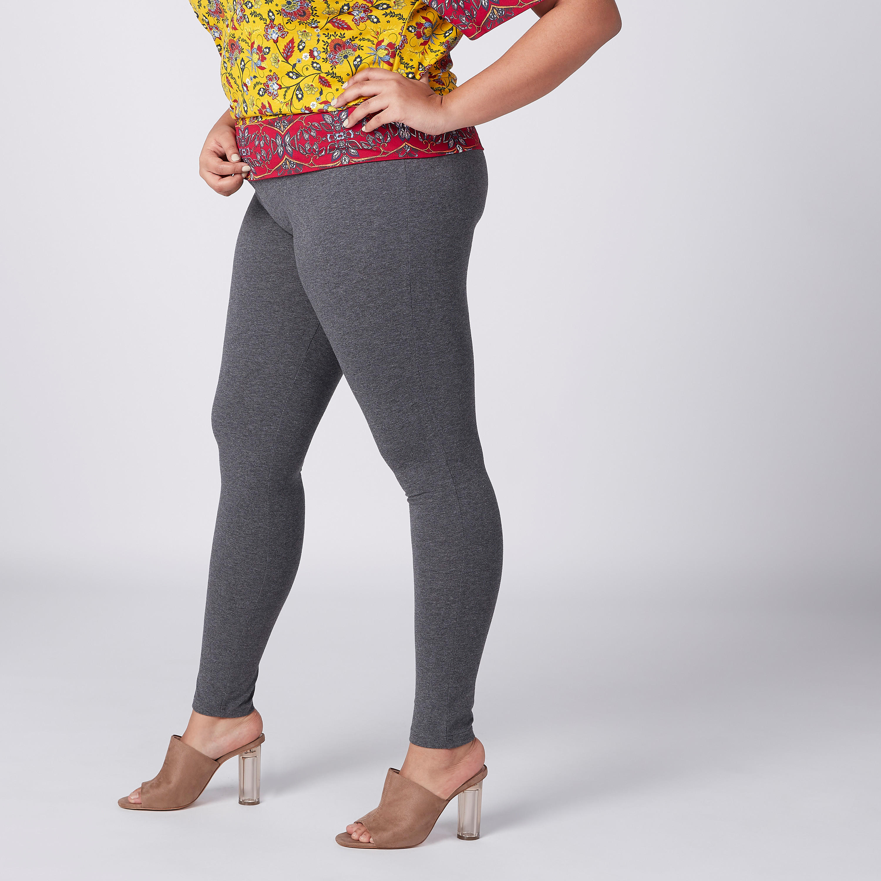 بنطلون ليقنز مقاس كبير بخصر مطاطي-women-clothing-bottoms-leggings-image-3