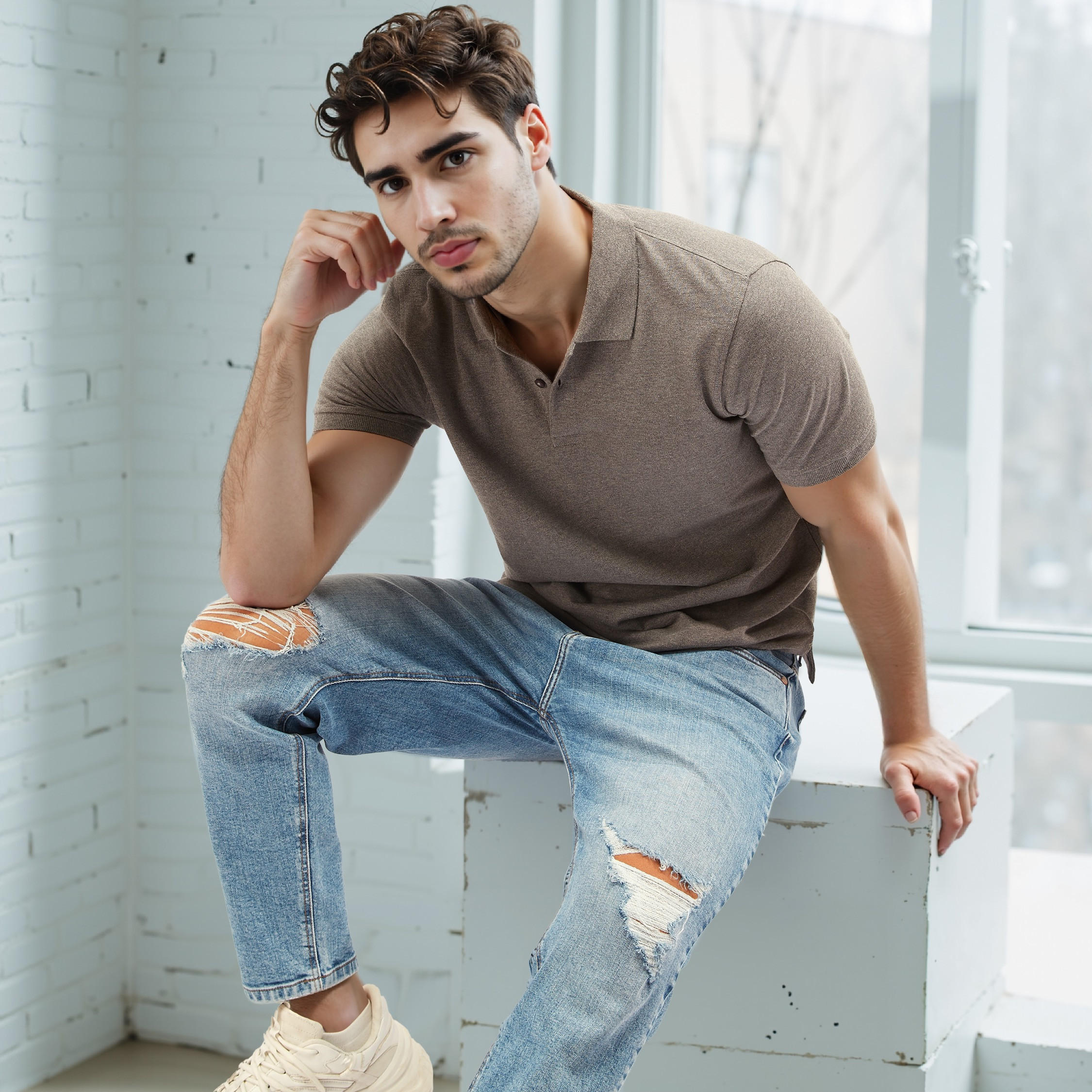 تيشيرت بولو بأكمام قصيرة-men-clothing-tshirtsandpolos-polos-image-1
