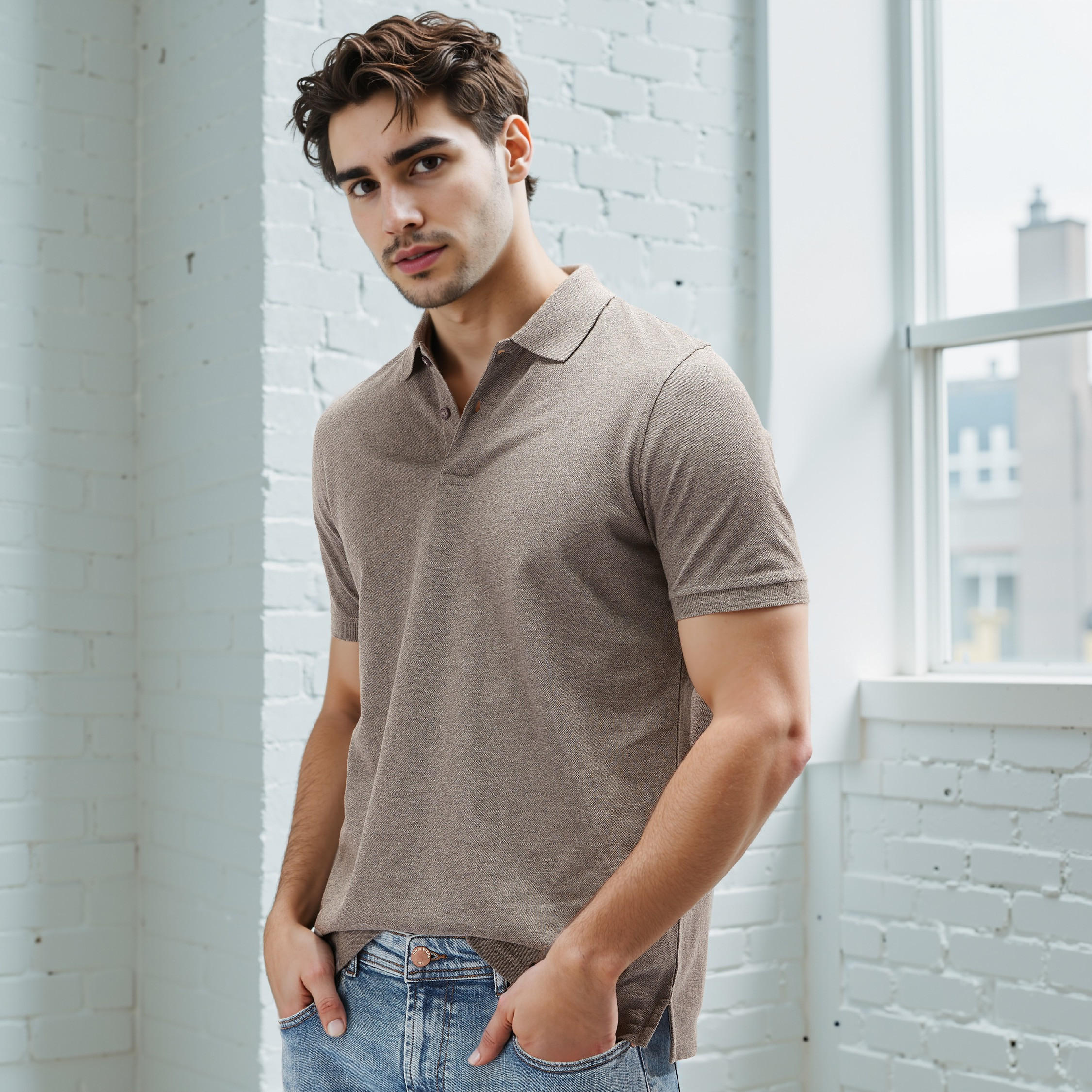 Polo T-shirt with Short Sleeves-men-clothing-tshirtsandpolos-polos-image-3