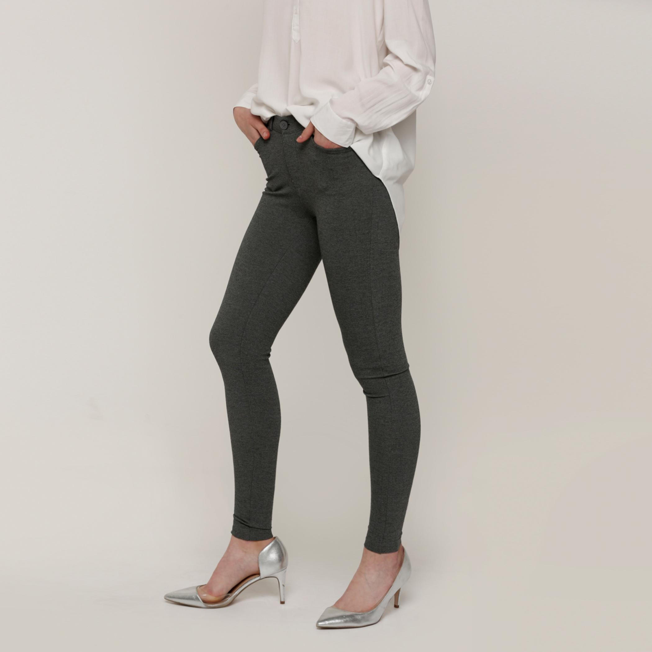 بنطلون تريقنز طويل بتفاصيل جيوب وحلقات حزام-women-clothing-bottoms-leggings-image-7