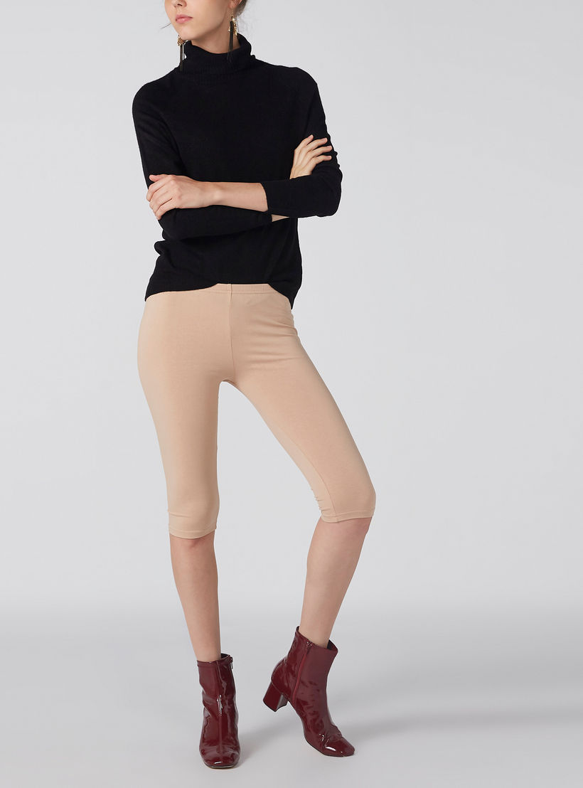 بنطال ليقنز بطول 3/4 وخصر مطاطي-women-clothing-bottoms-leggings-image-1