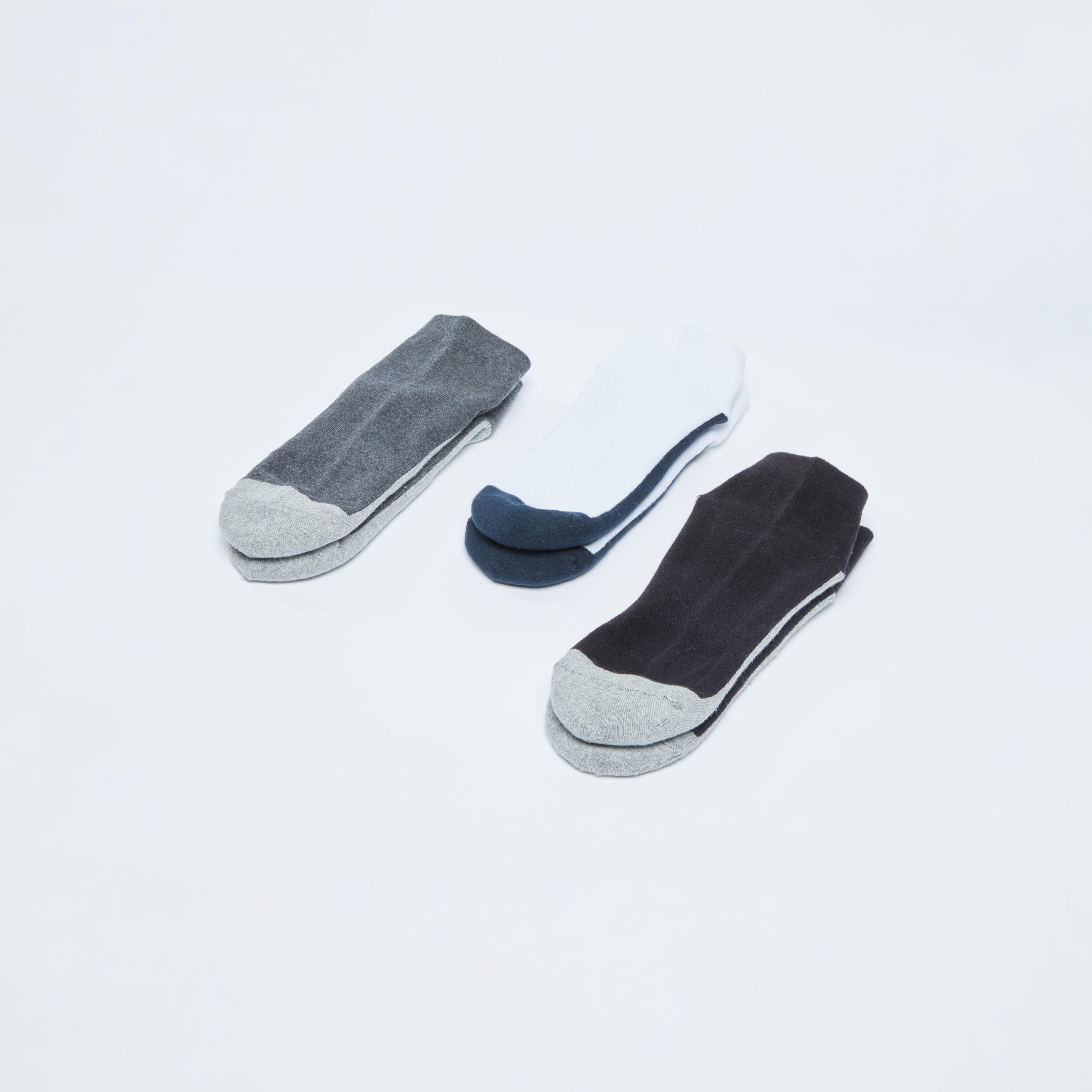 Set of 3 - Ribbed Ankle Length Socks-men-socks-image-1