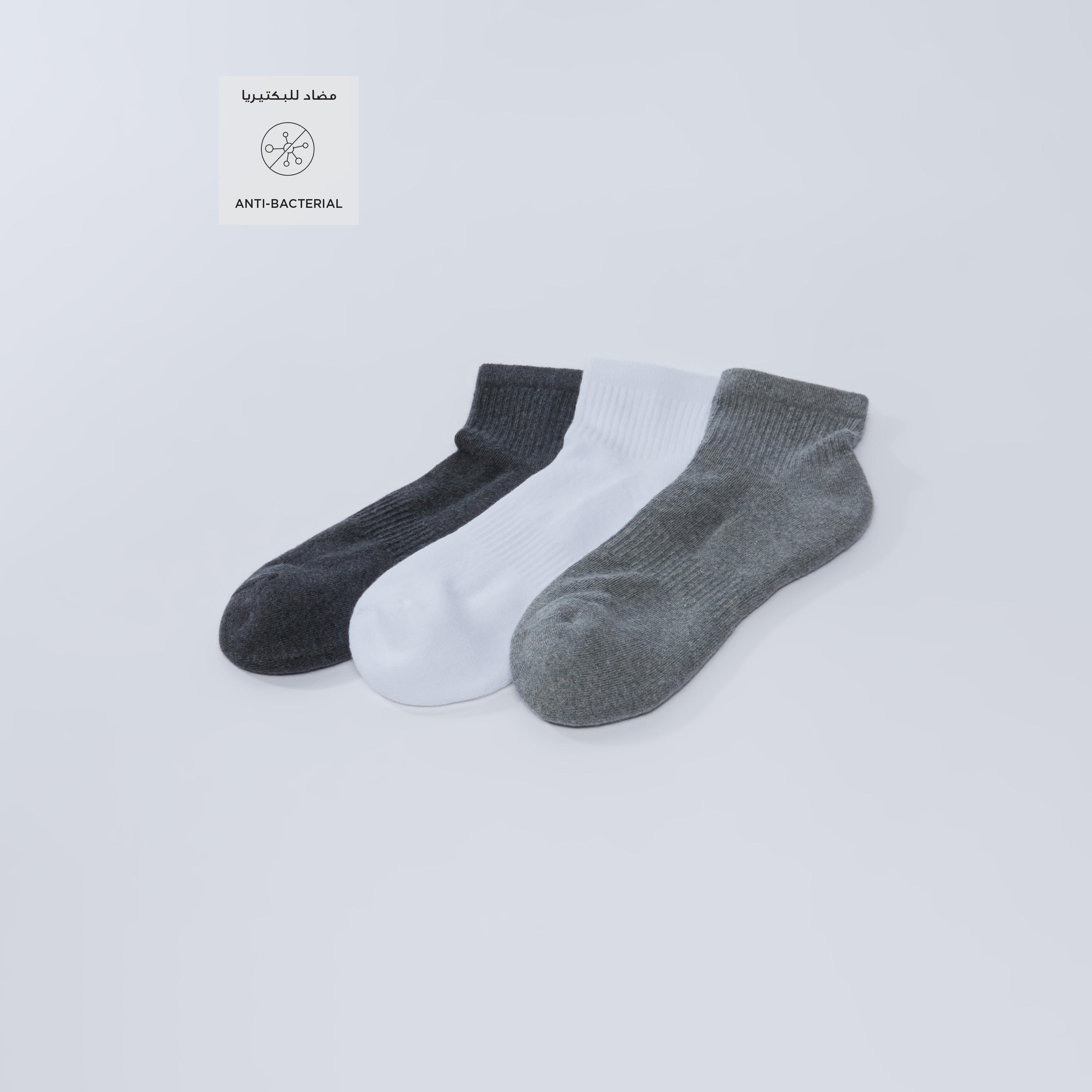 Set of 3 - Textured Ankle Length Socks-men-socks-image-2