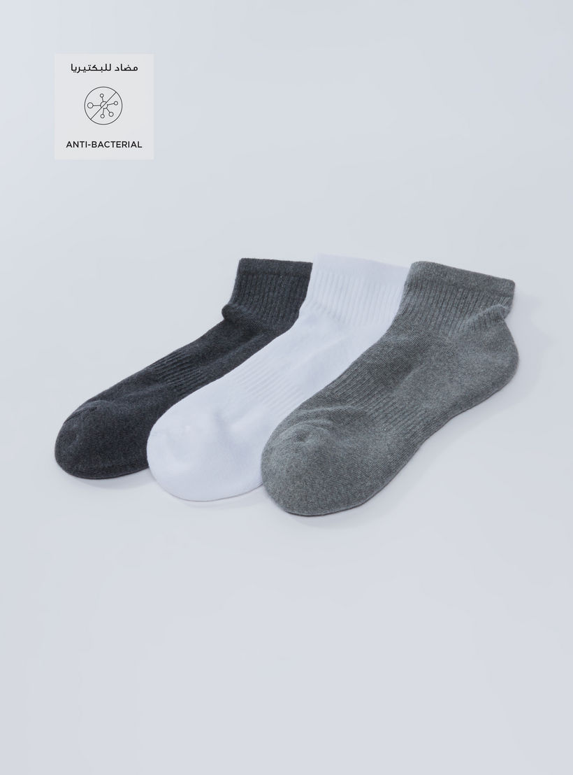 Set of 3 - Textured Ankle Length Socks-men-socks-image-2