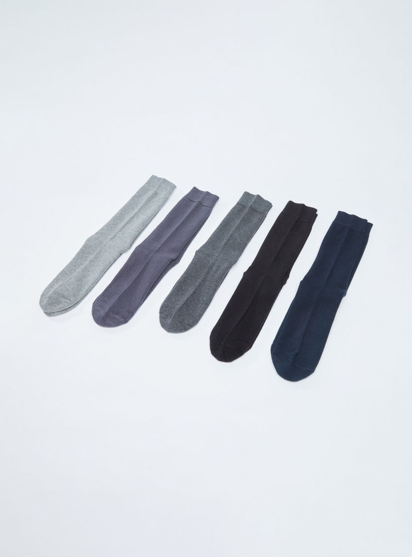 جوارب بطول متوسط - طقم من 5 أزواج-men-socks-image-1