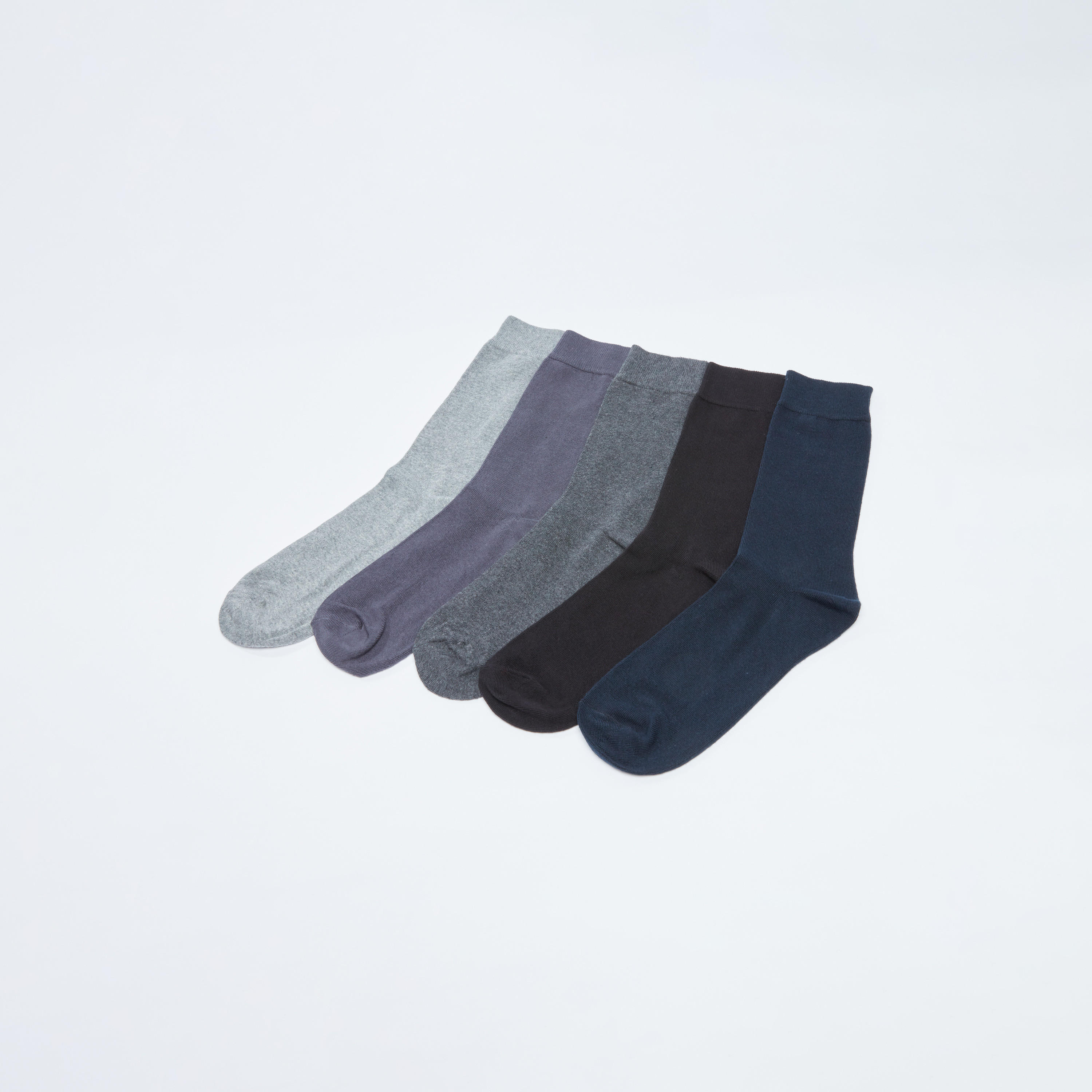 جوارب بطول متوسط - طقم من 5 أزواج-men-socks-image-2